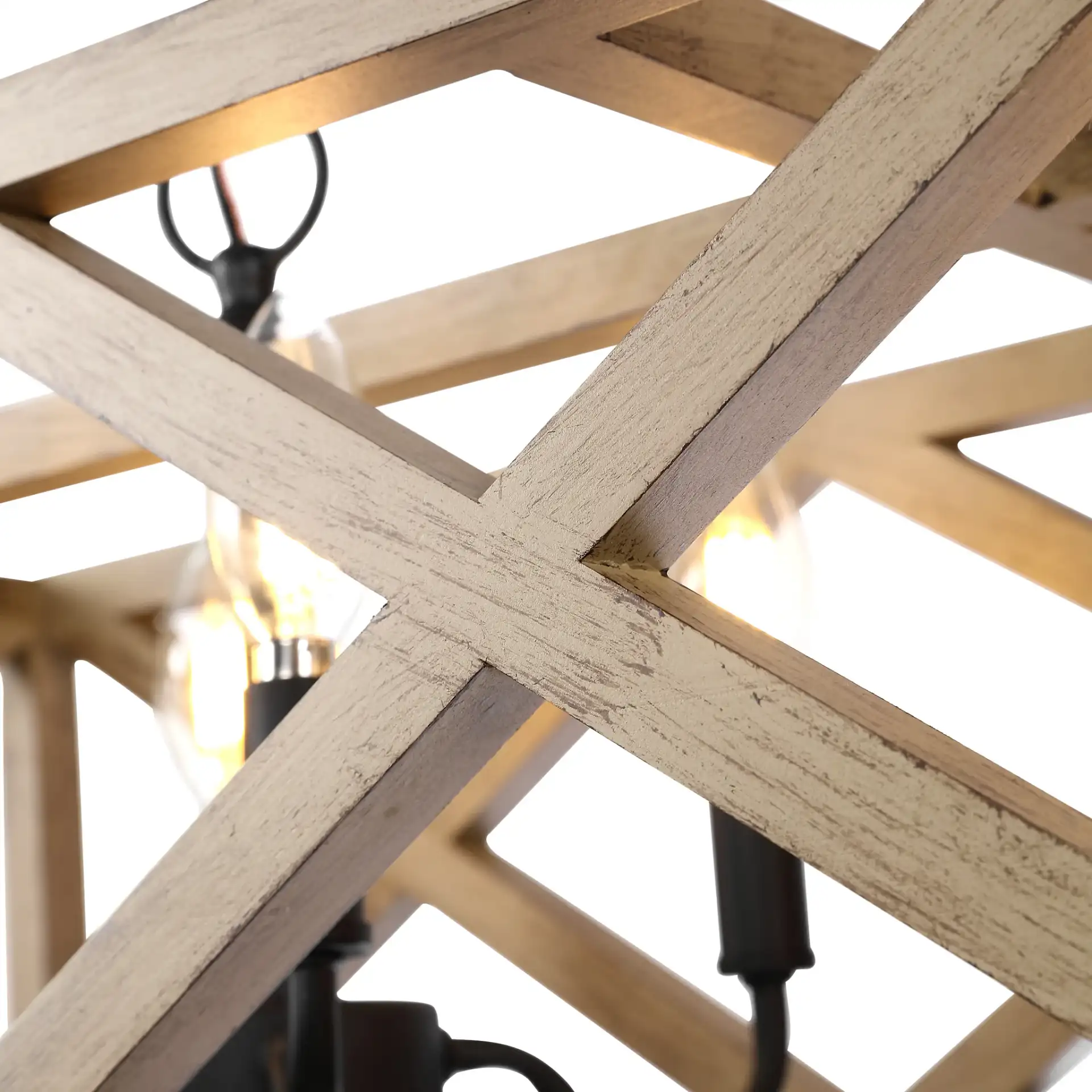 Quentin Eight-Light Pendant in Black in a styled room