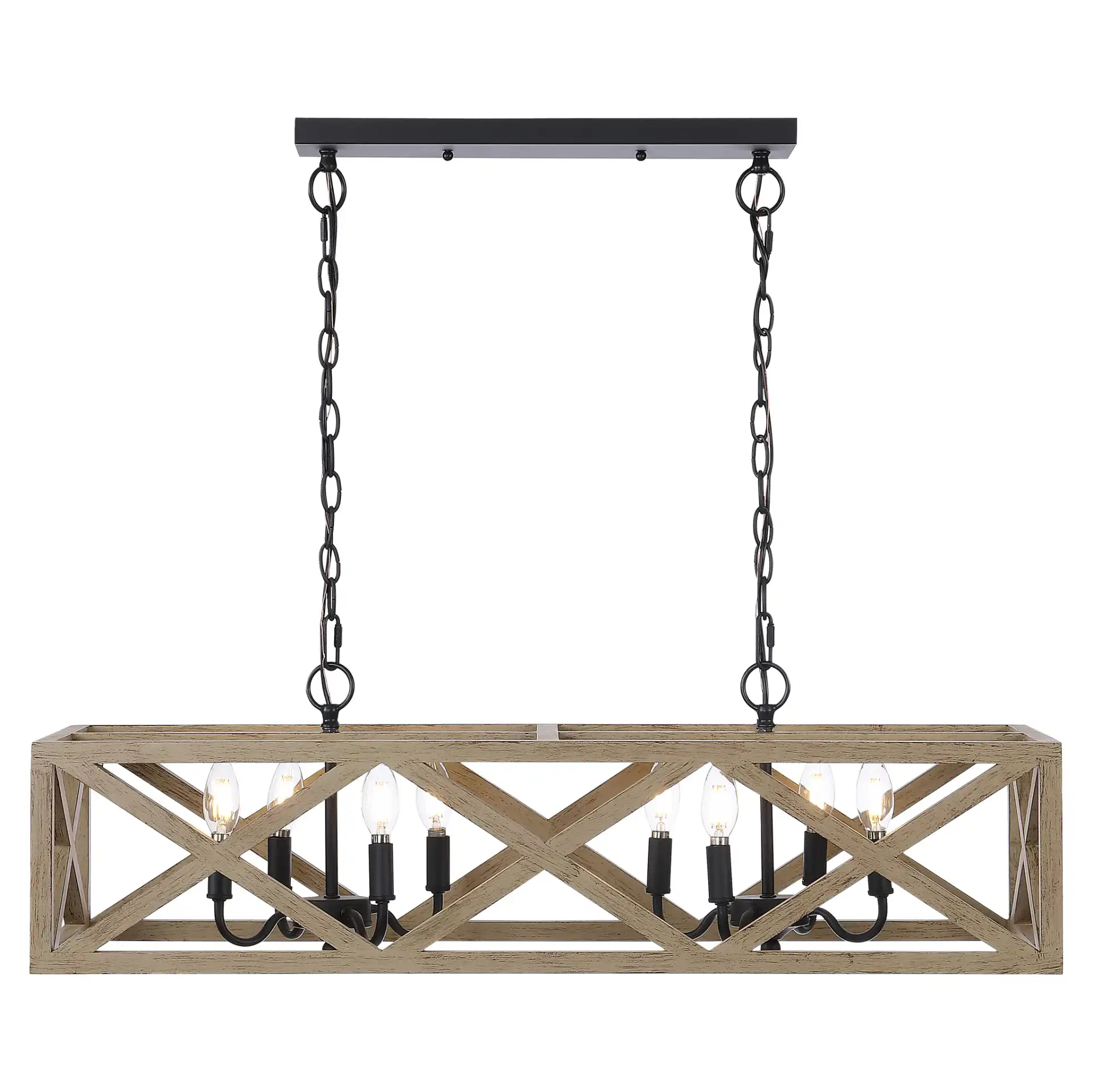 Quentin Eight-Light Pendant in Black