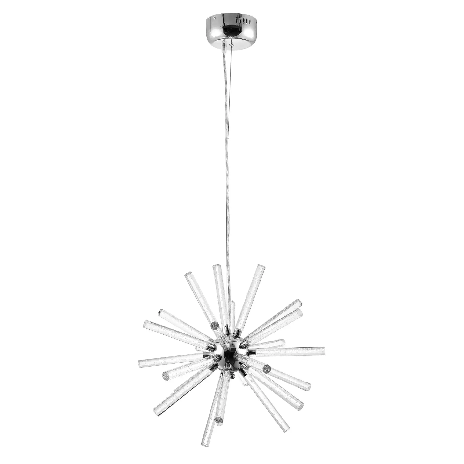 Gema Led Pendant in Chrome, detail view