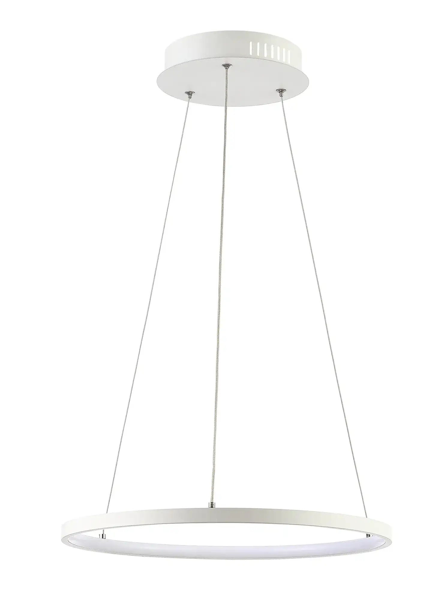 Bremi Led Pendant in White, detail view