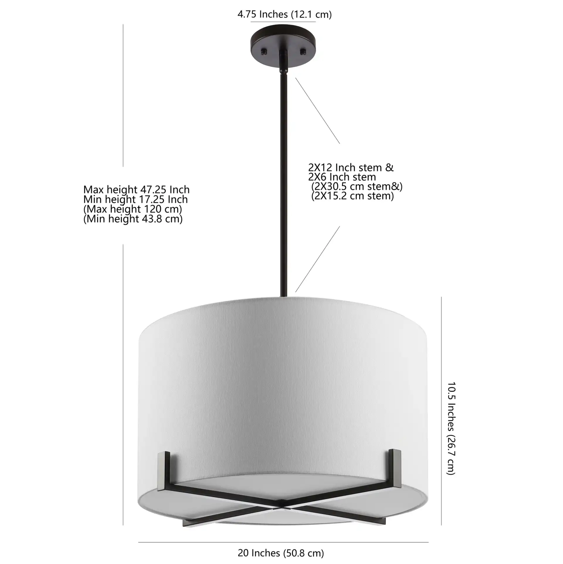Tarlon Three-Light Pendant in Oil Rub Bronze, detail view