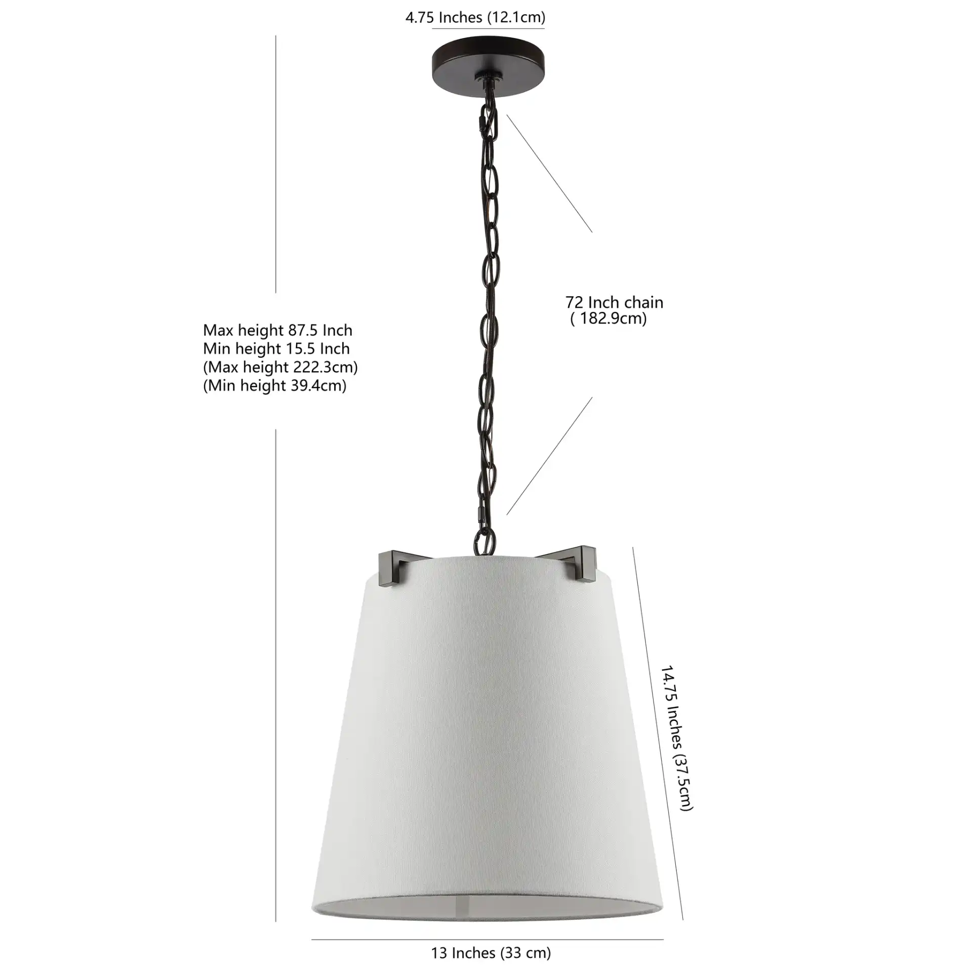 Krelia Pendant in Oil Rubbed Bronze, detail view