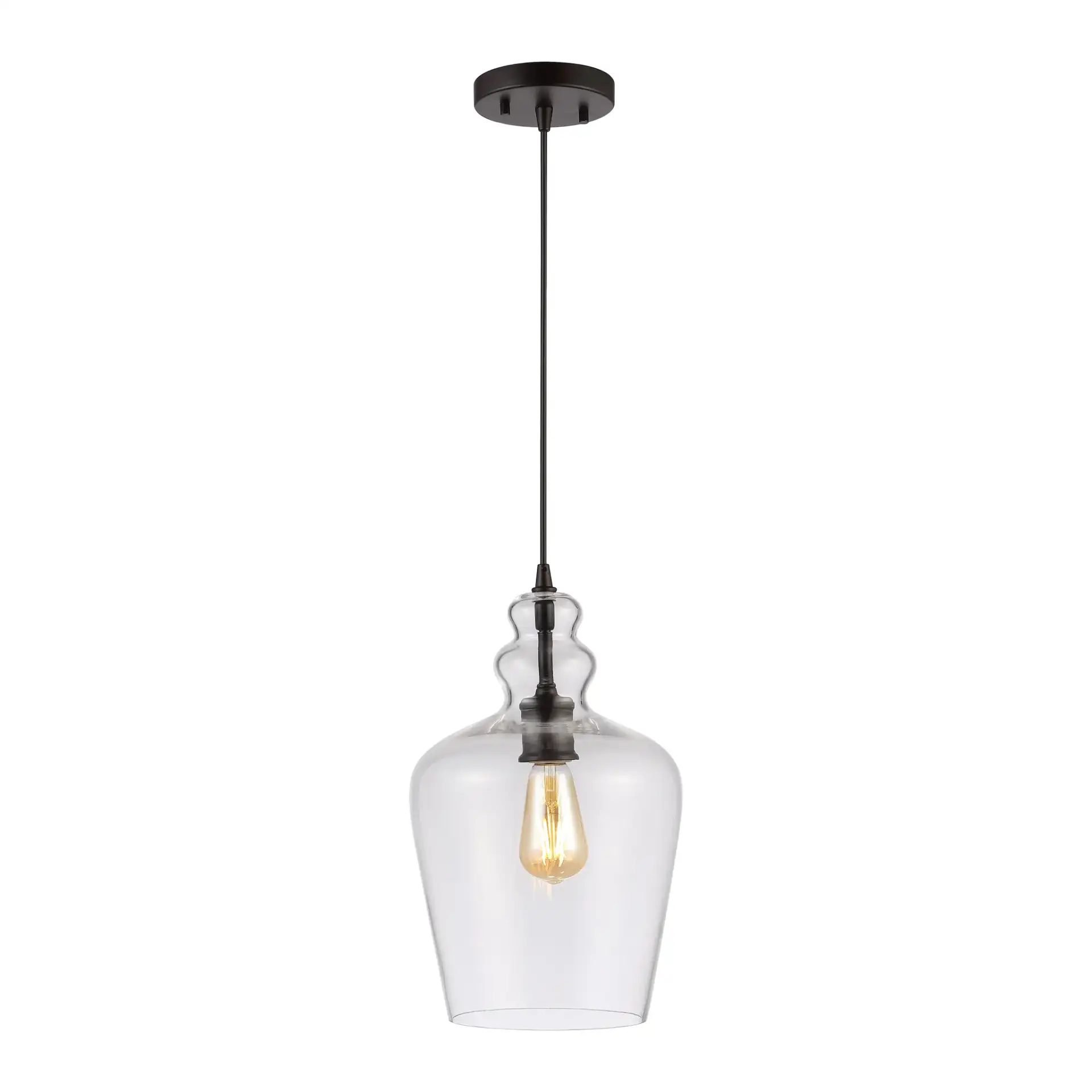 Catlen 9 Inch Pendant in Brass
