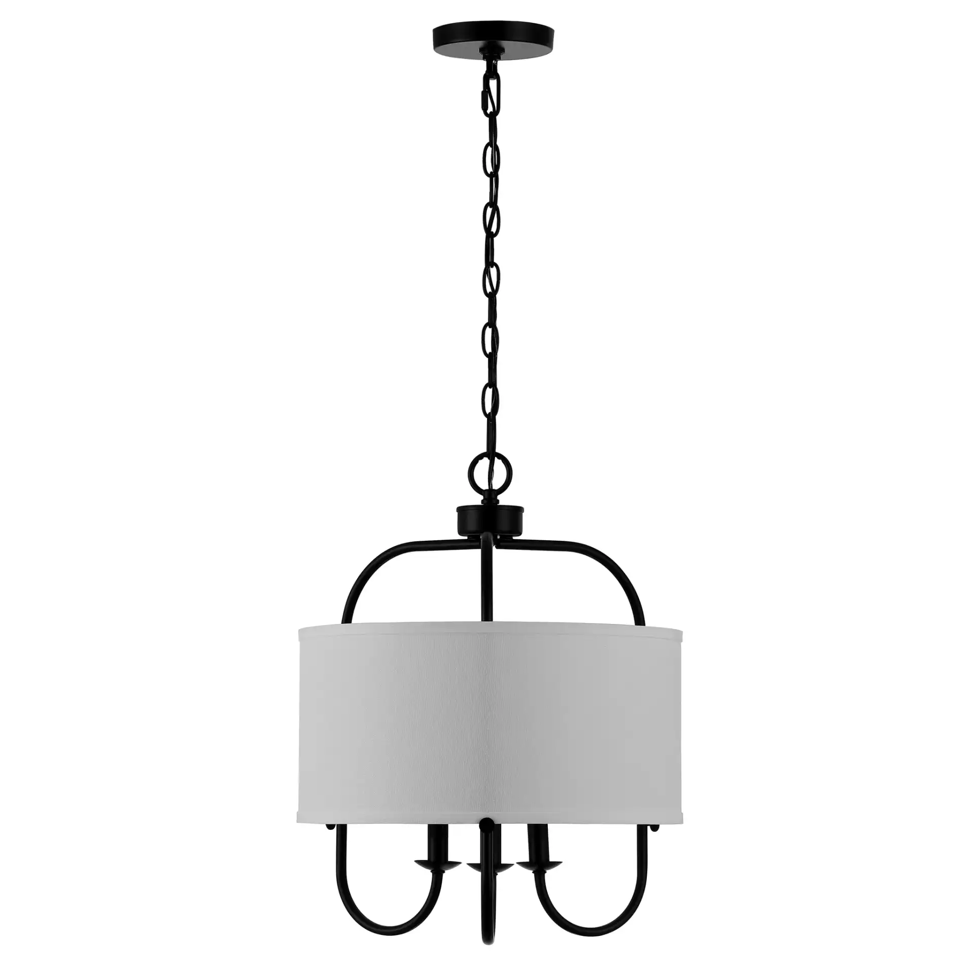 Jemmi Three-Light Pendant in Black, detail view