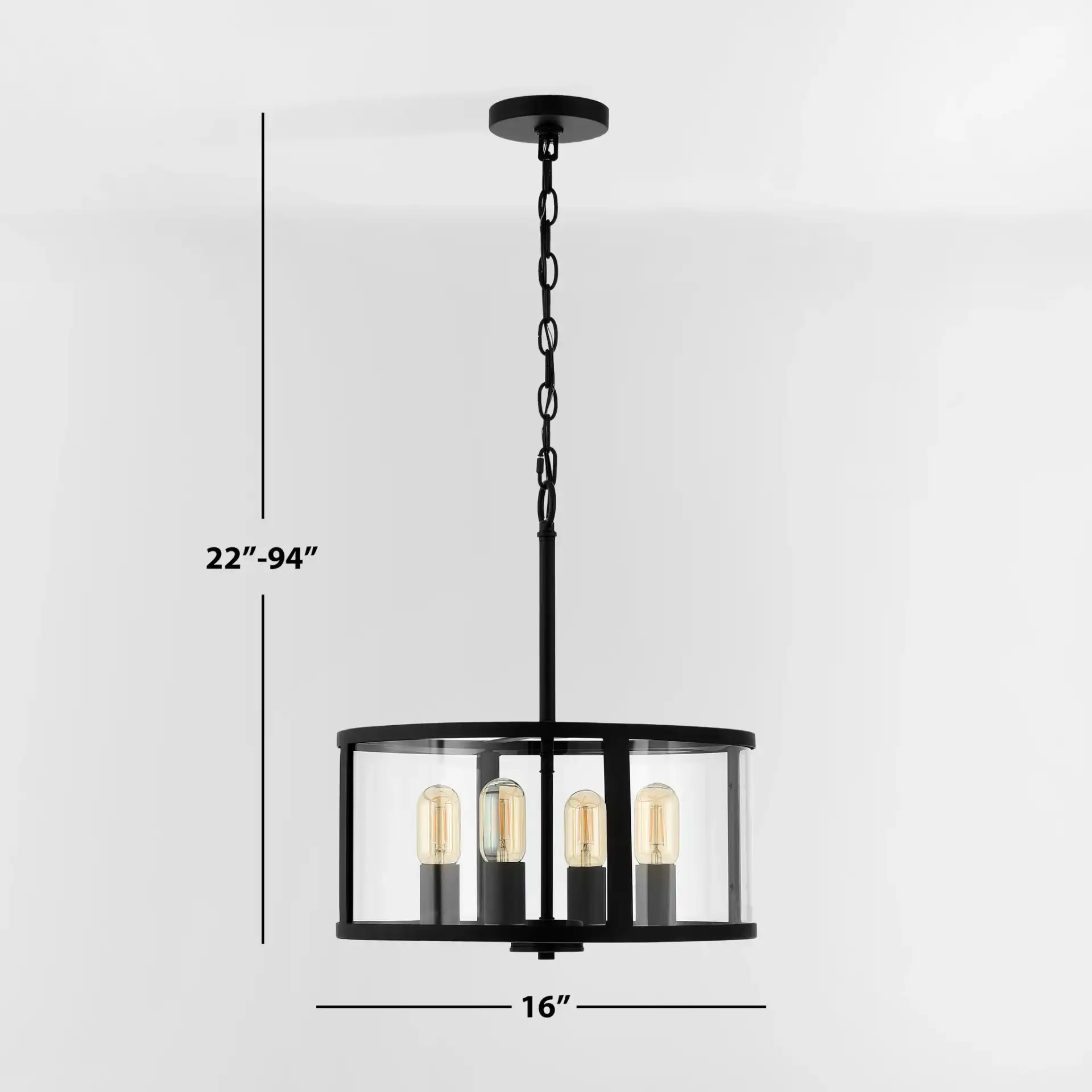 Relom Four-Light Pendant in Bronze, detail view