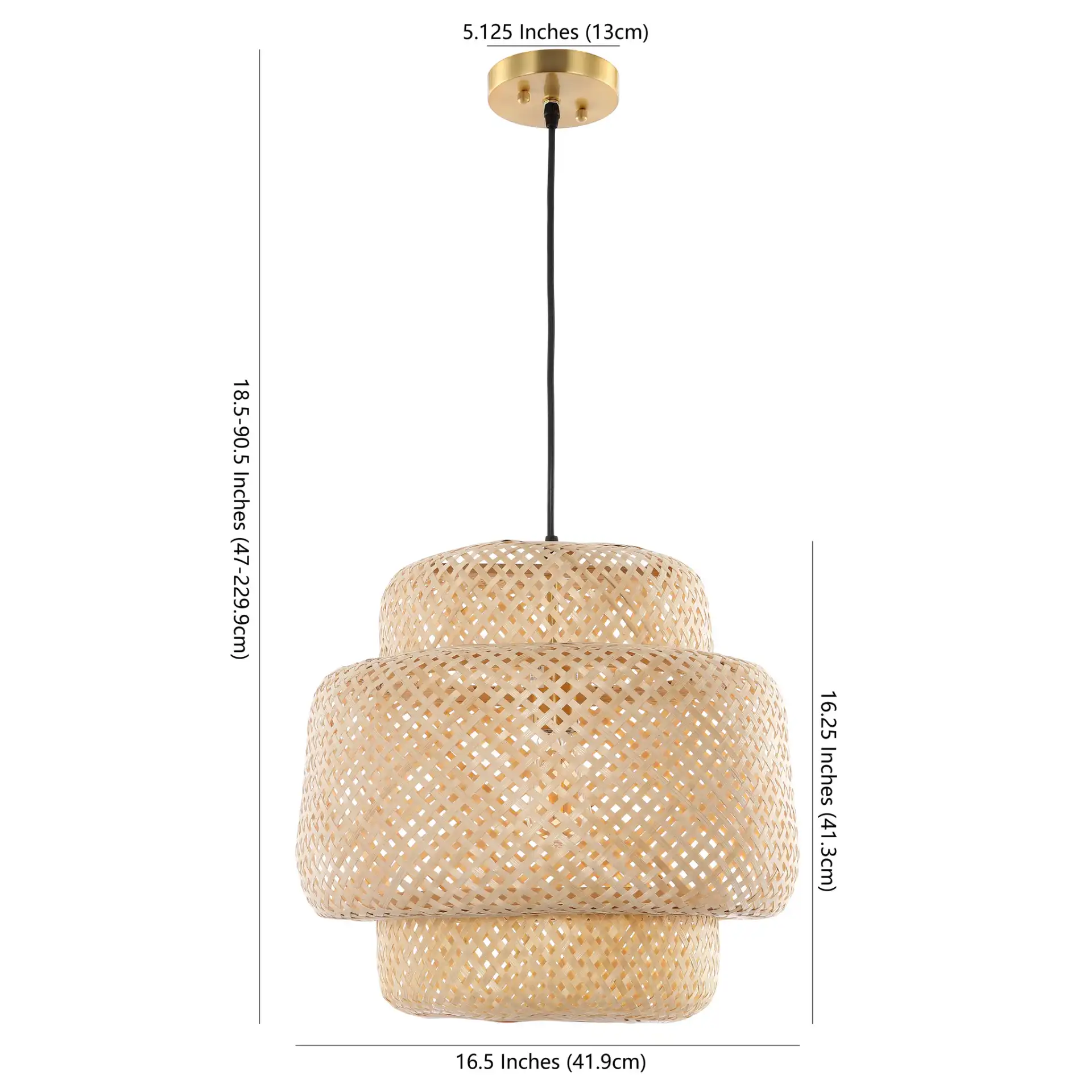 Klara Pendant in Natural, detail view