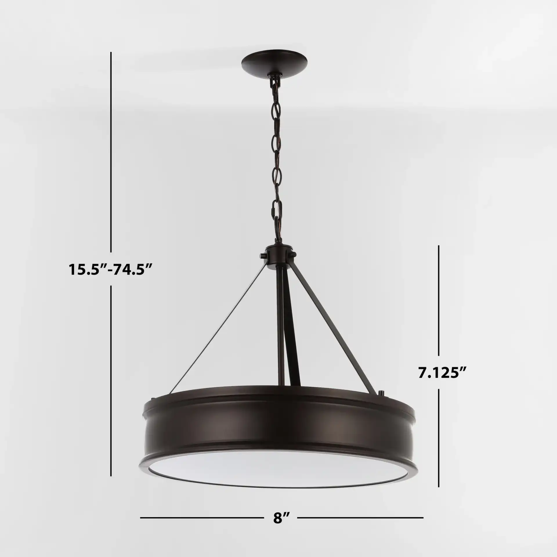 Camlyn Four-Light Pendant in Oil Rub Bronze, detail view