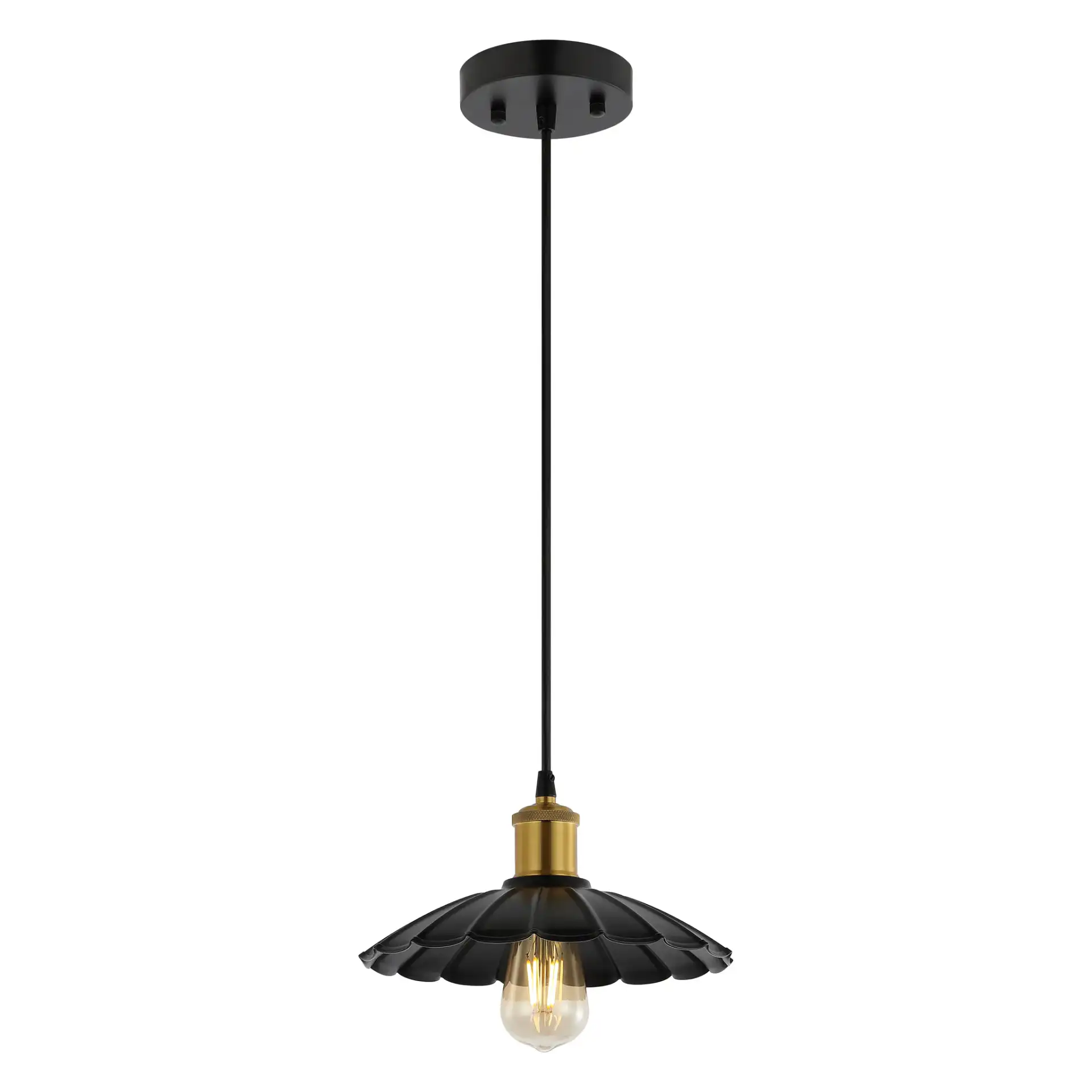 Novaire Pendant in Black / Brass