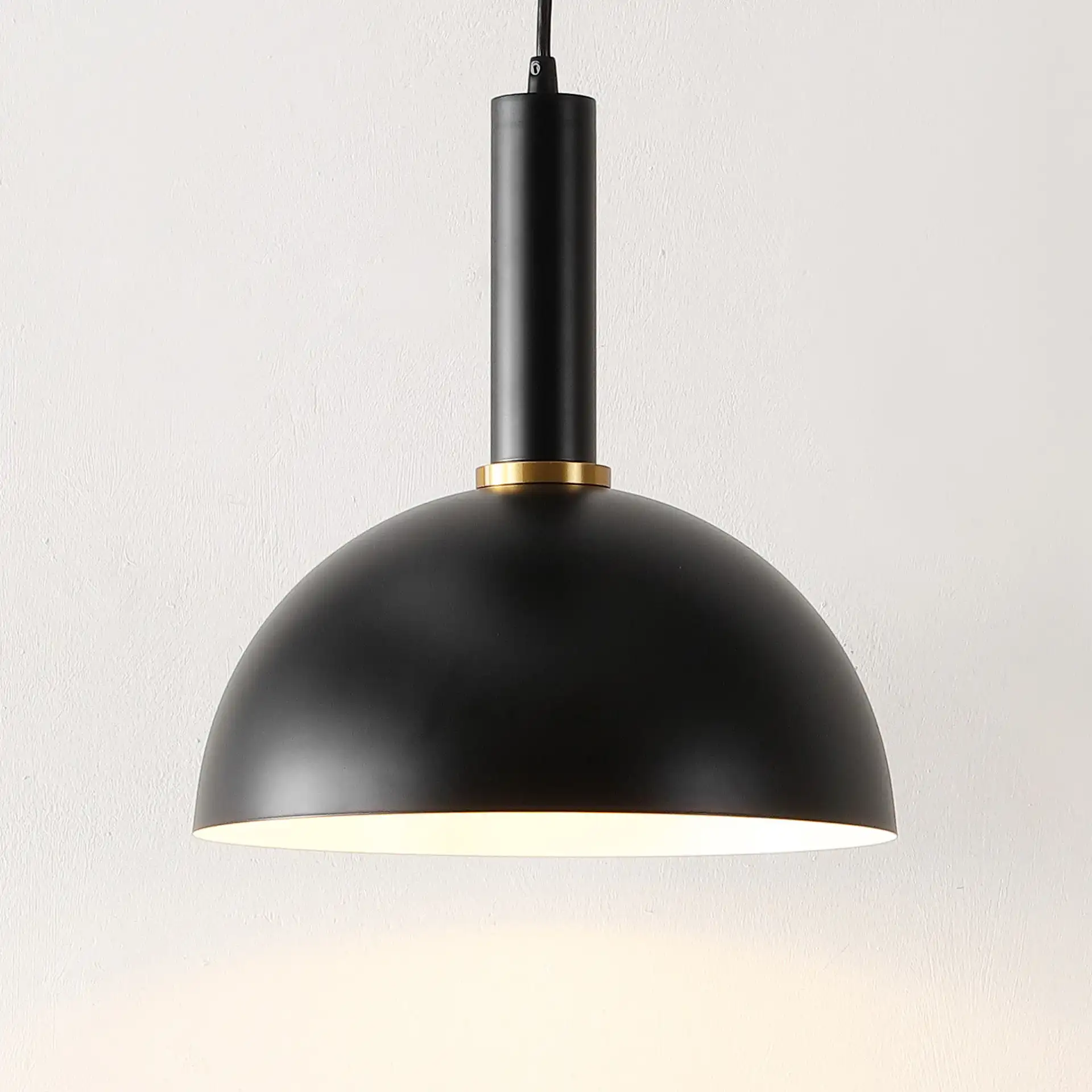 Montecito Pendant in Black in a styled room