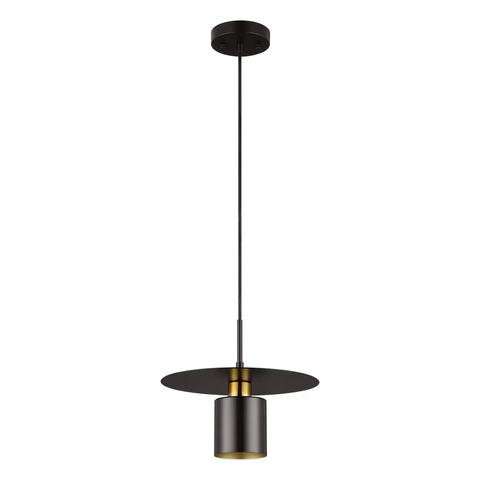 Mynoby Pendant in Black / Brass, detail view