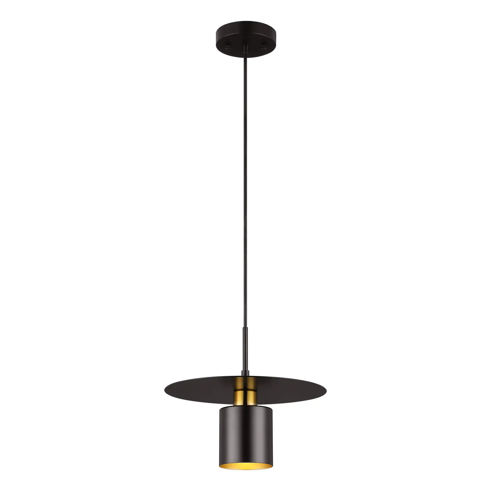Mynoby Pendant in Black / Brass