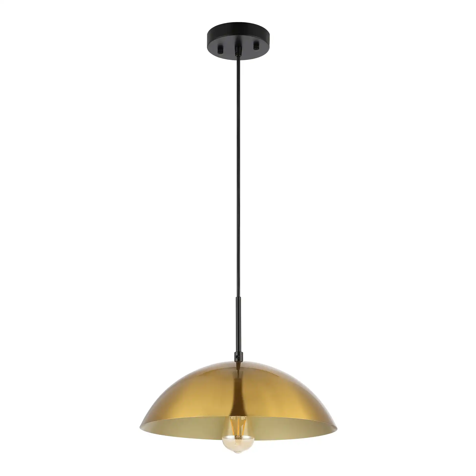 Jorden Pendant in Brass / Black, detail view