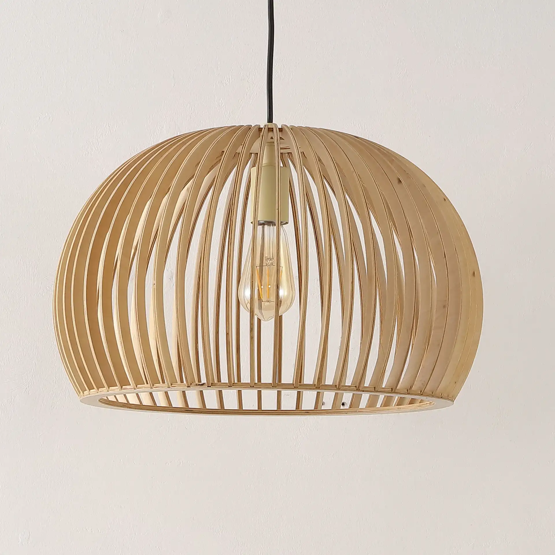 Mesa Pendant in Natural in a styled room