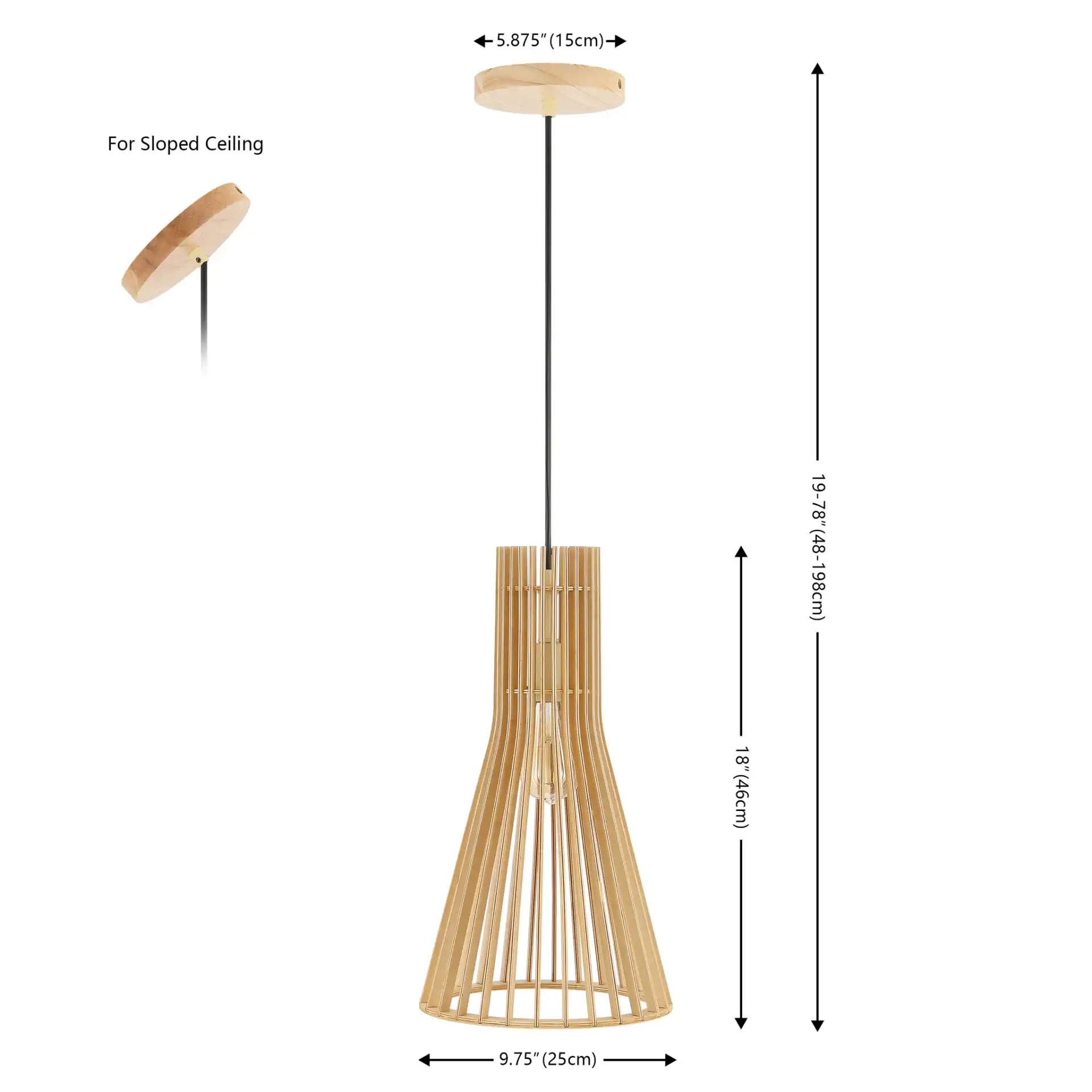 Sonjay Pendant in Natural, detail view