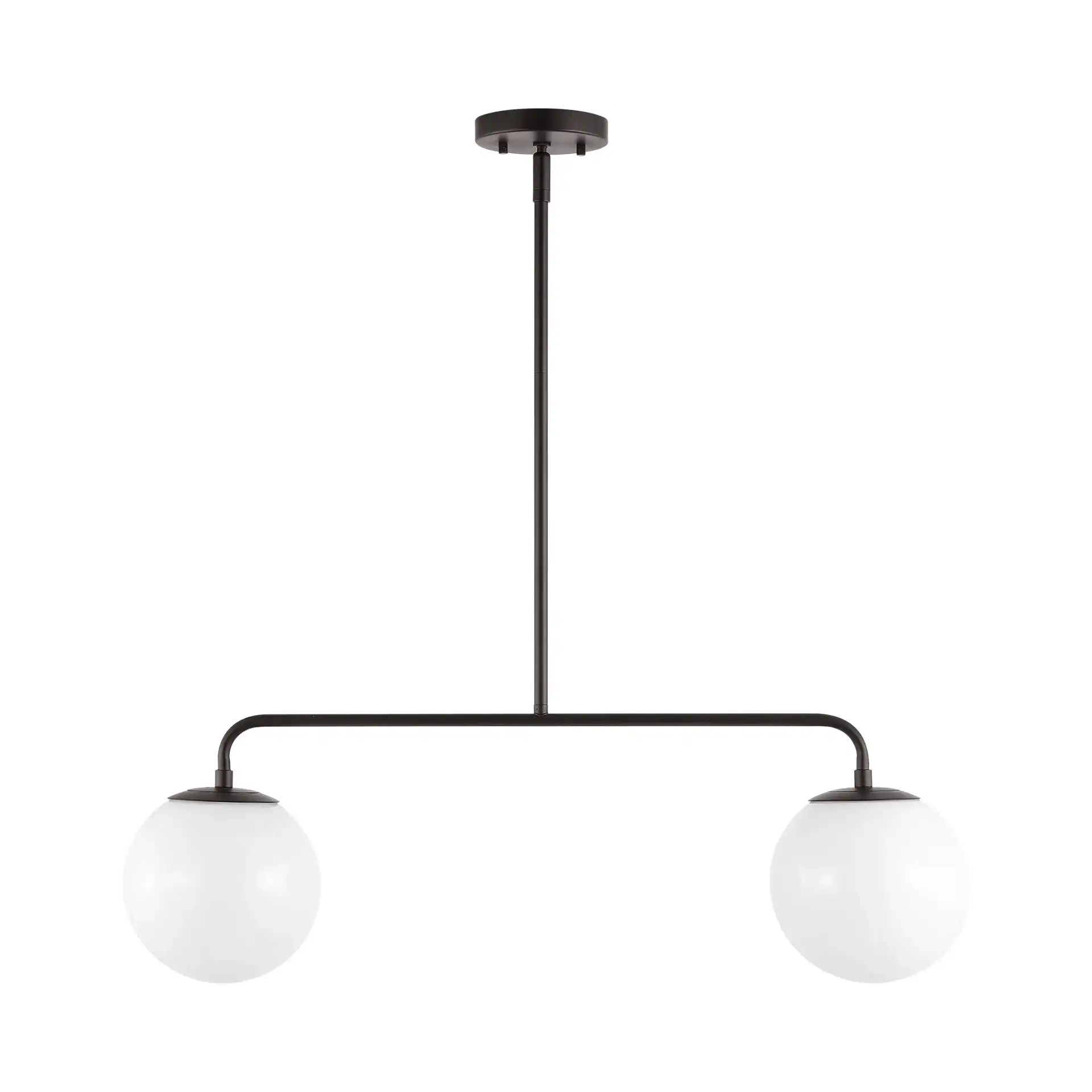 Conyer Two-Light Pendant in Black, detail view