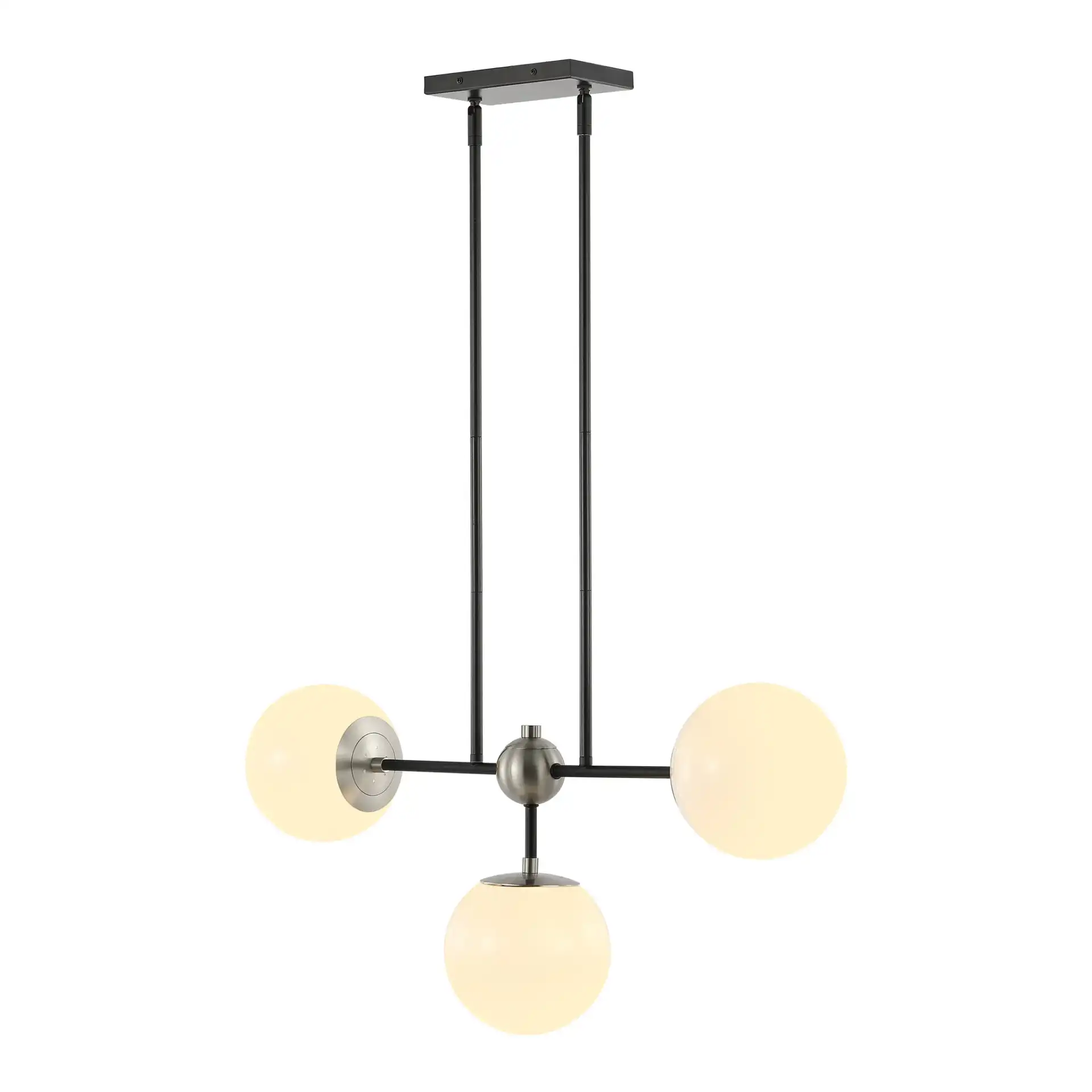 Collier Three-Light Pendant in Black / Nickel