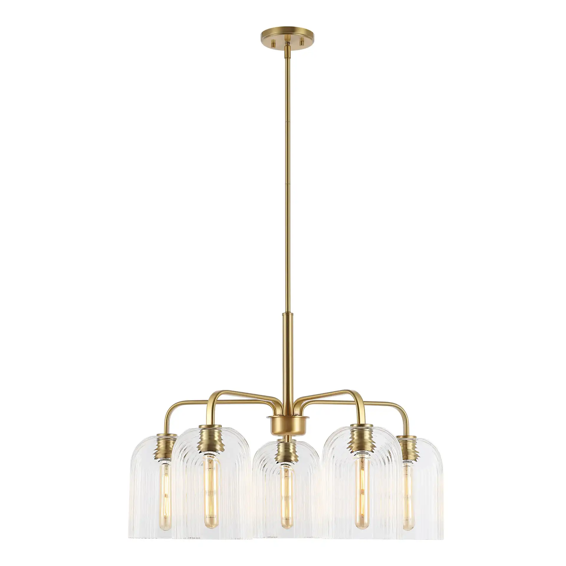Idelle Five-Light Pendant in Brass