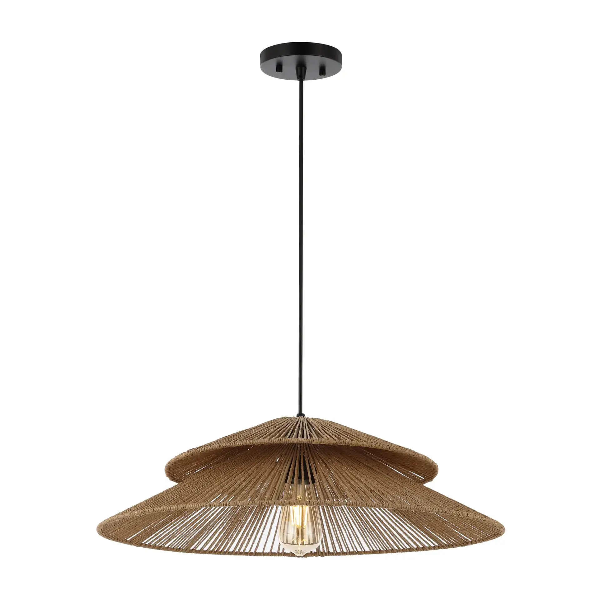 Brunia Pendant in Natural / Black