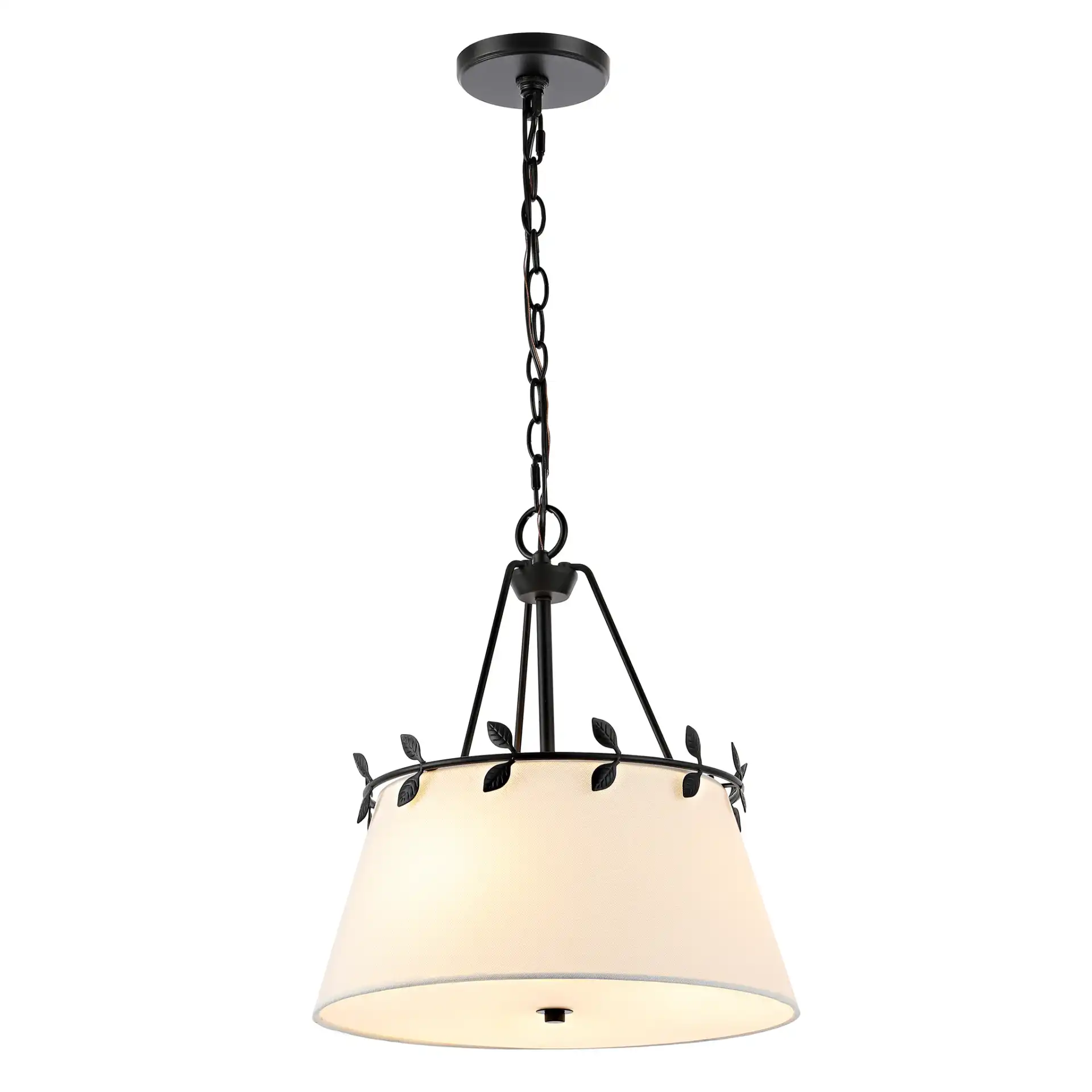 Samora Three-Light Pendant in White / Black