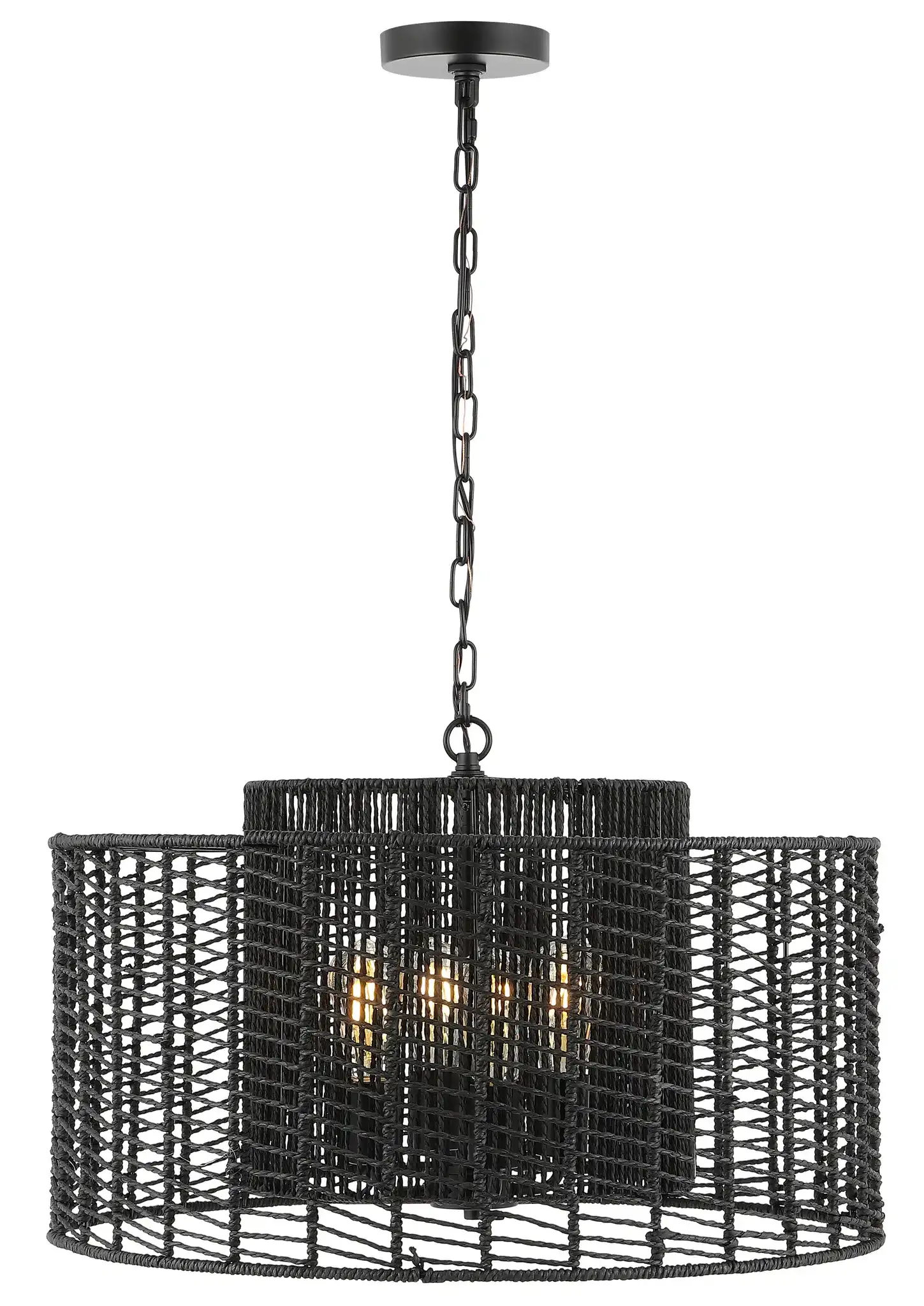 Brynora Four-Light Pendant in Black