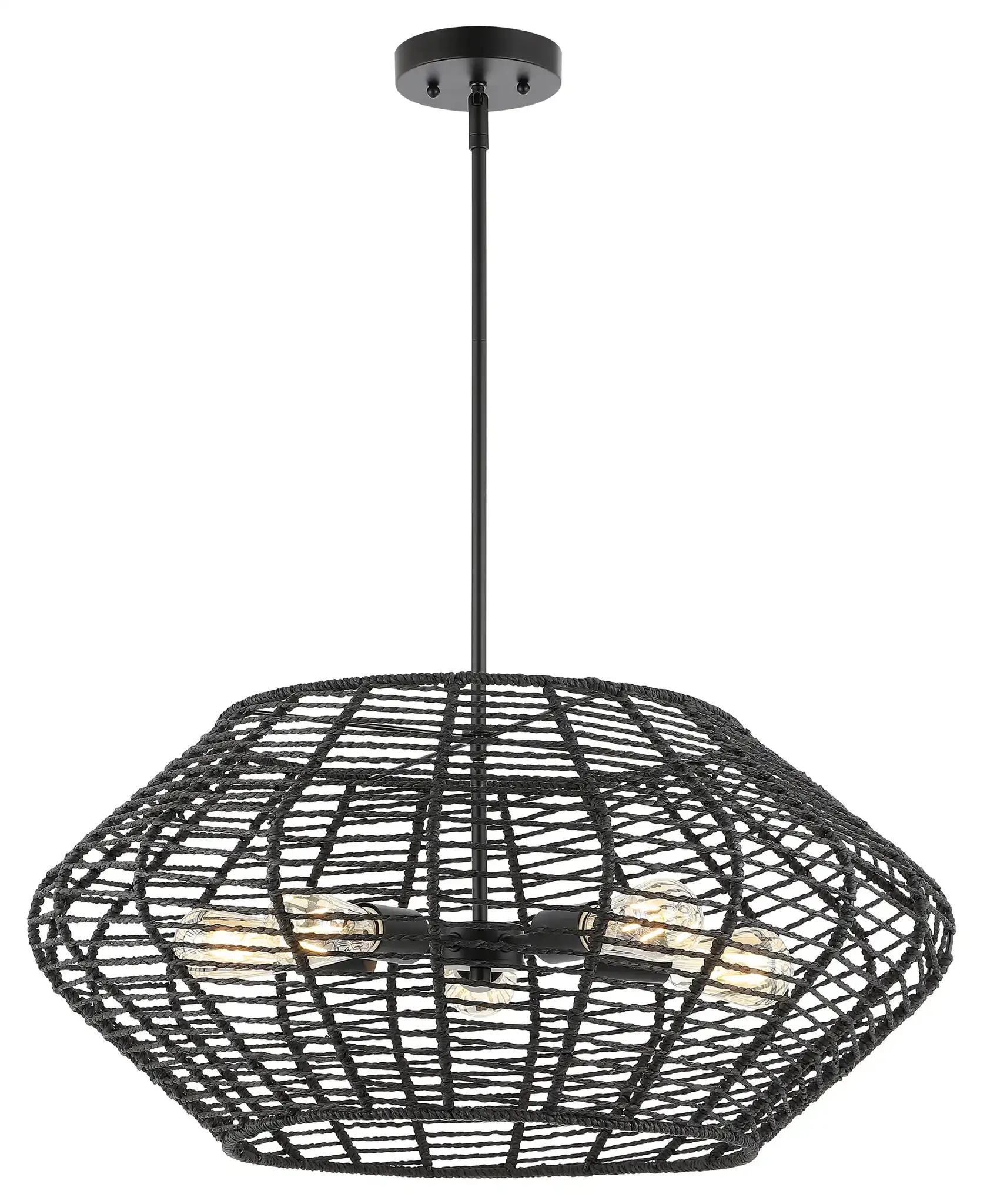 Briza Five-Light Pendant in Black