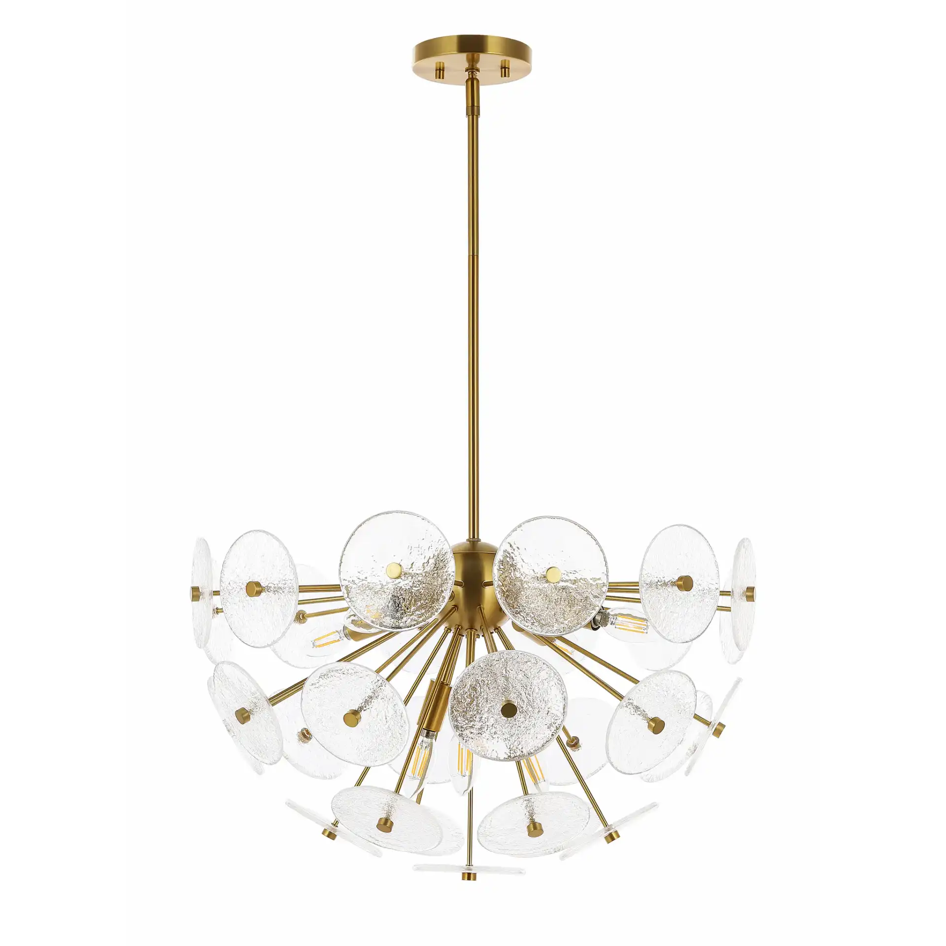 Miri Six-Light Pendant in Brass, detail view