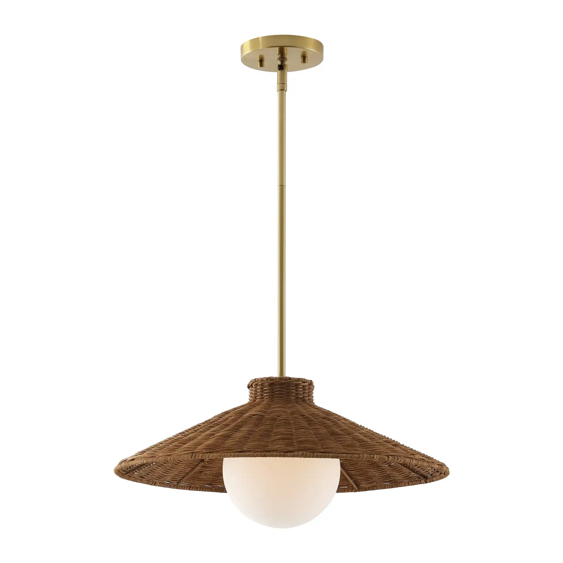 Kalena Pendant in Natural / Brass