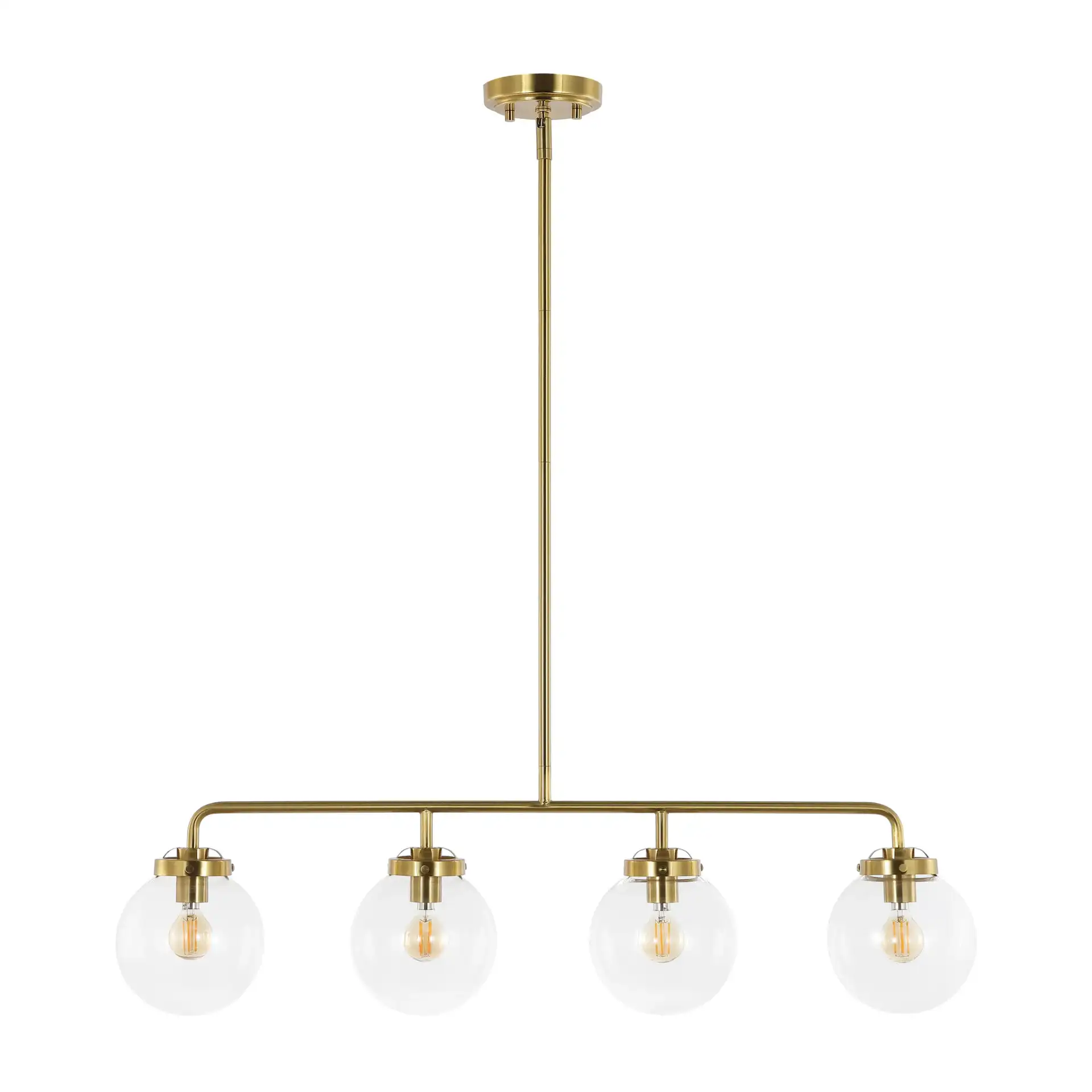 Markle Four-Light Pendant in Brass, detail view