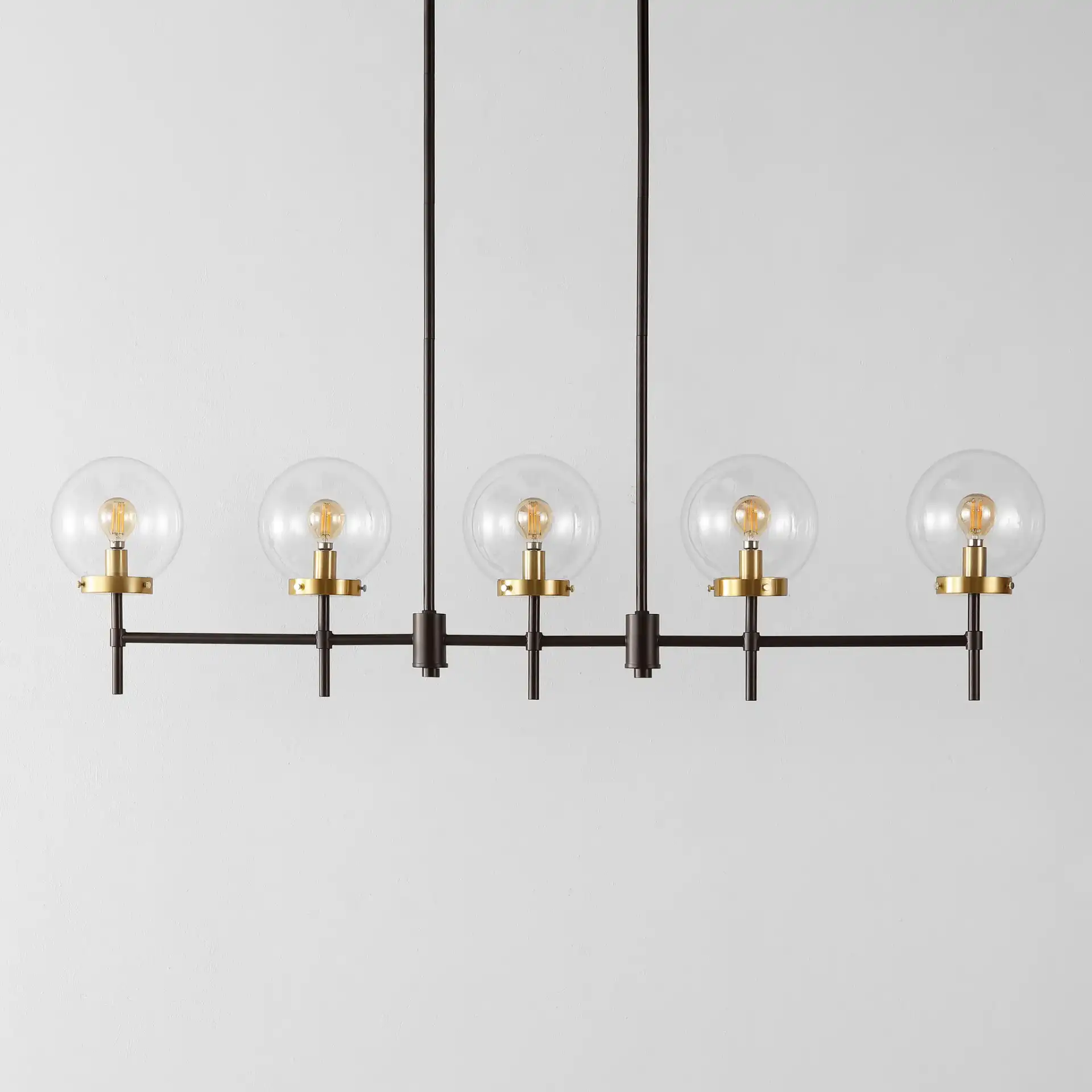 Mylah Five-Light Pendant in Oil Rub Bronze / Brass, detail view