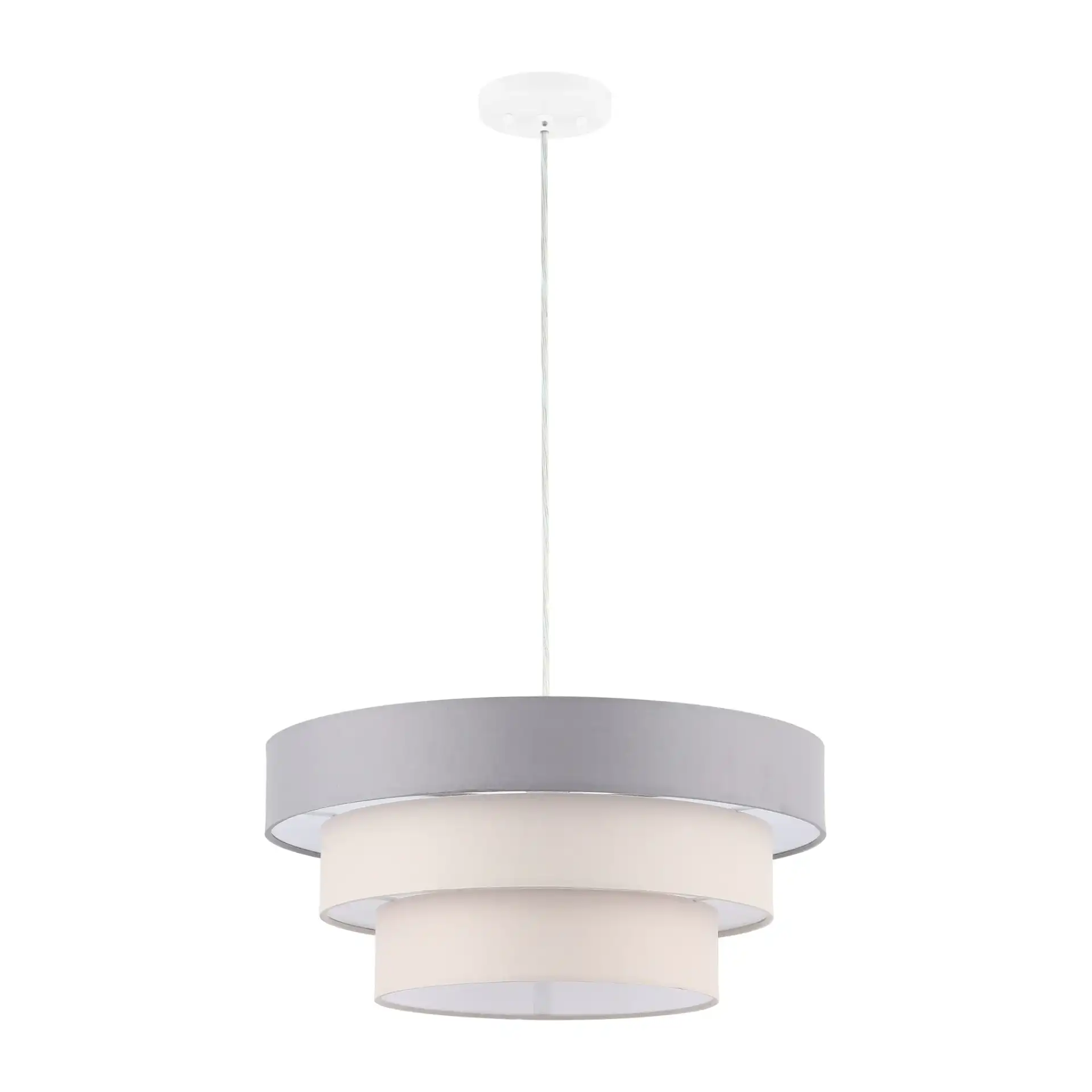 Clelia Pendant in Gray / White, detail view
