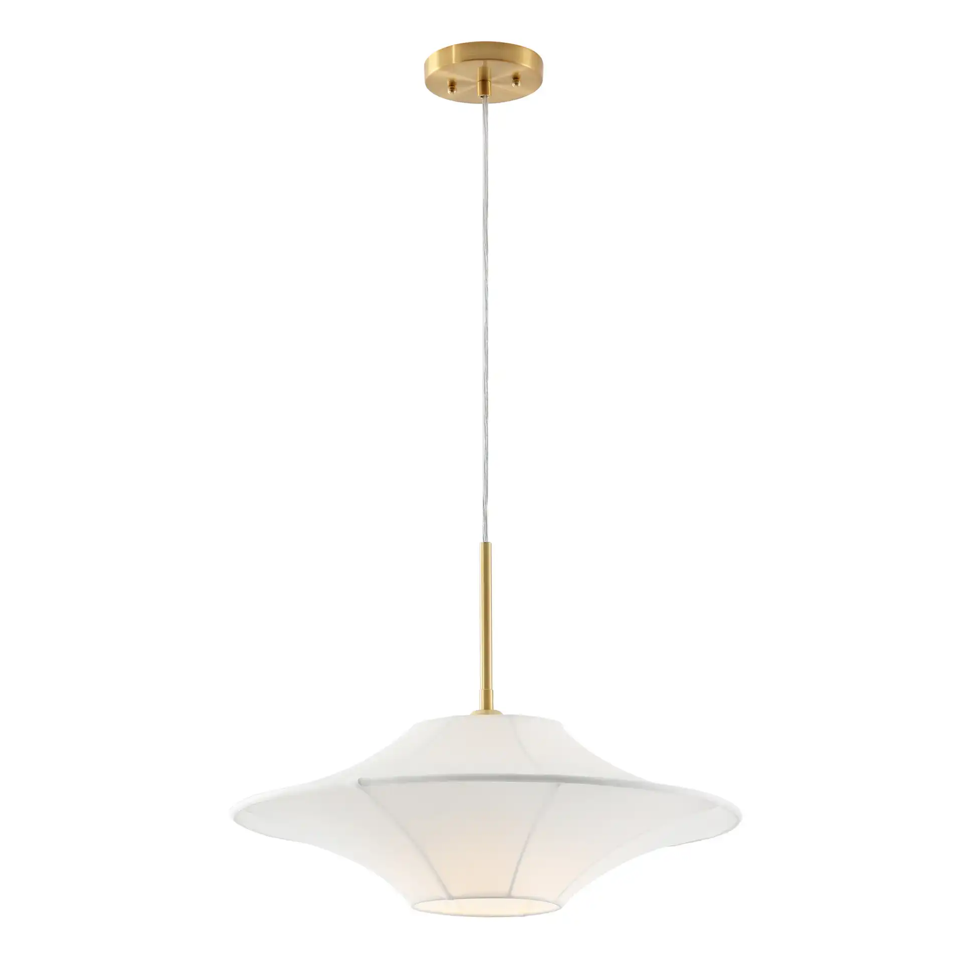 Lanai Pendant in White / Brass