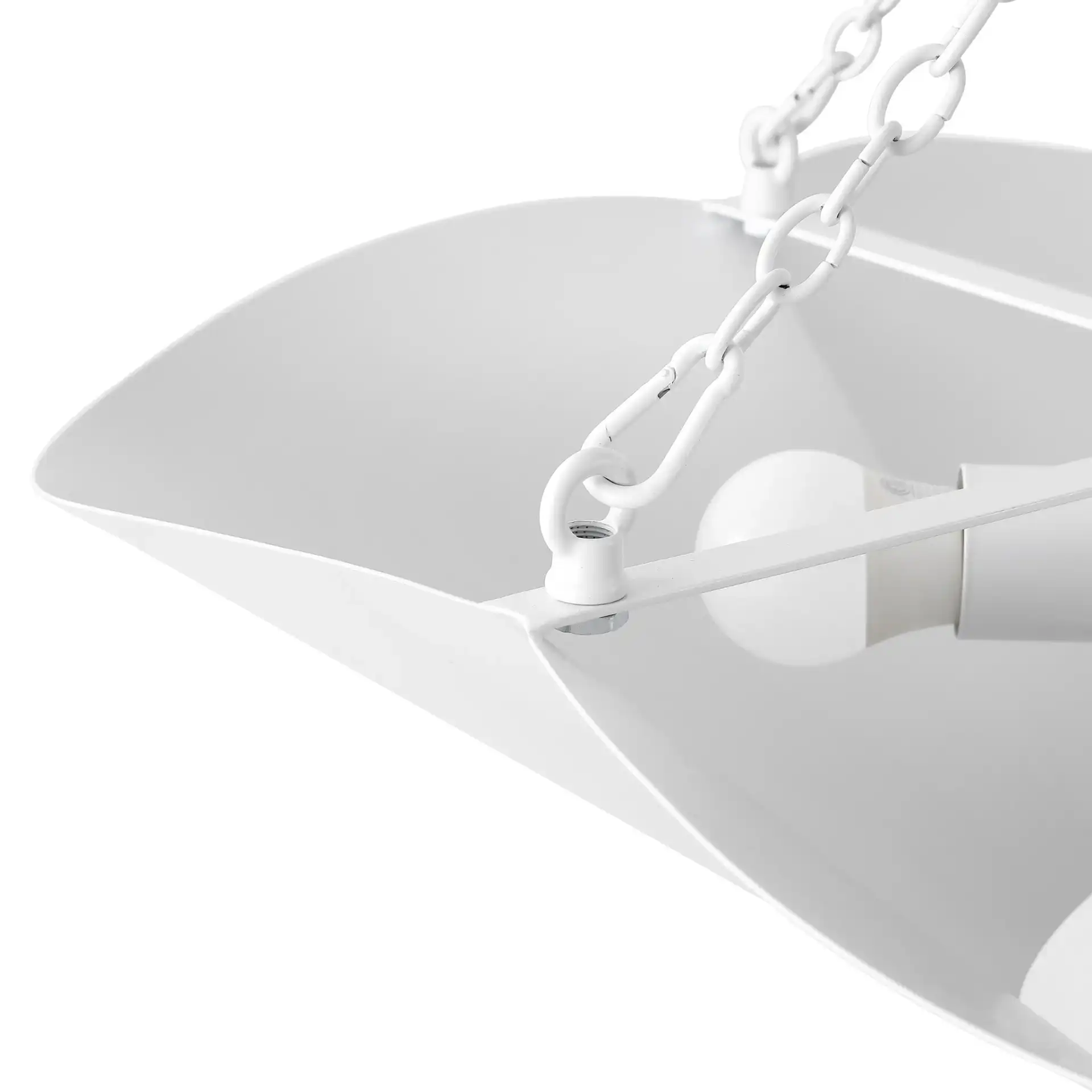 Omana Pendant Lamp in White / White in a styled room