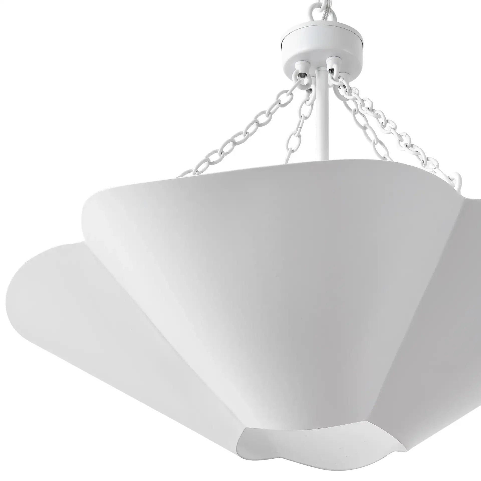 Omana Pendant Lamp in White / White in a styled room