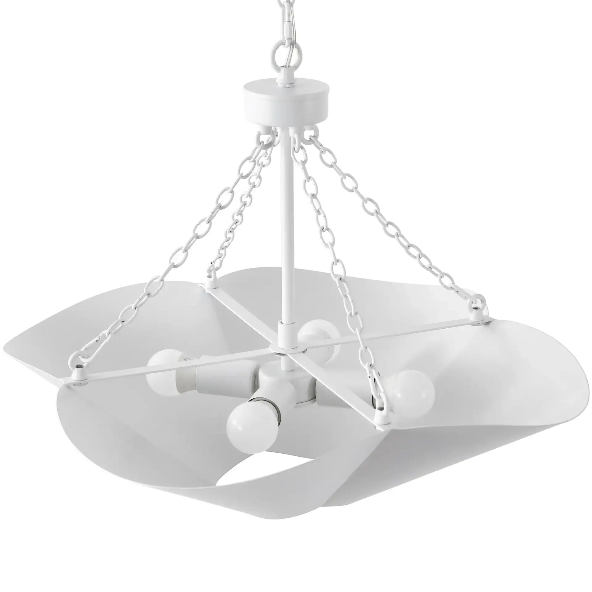 Omana Pendant Lamp in White / White in a styled room