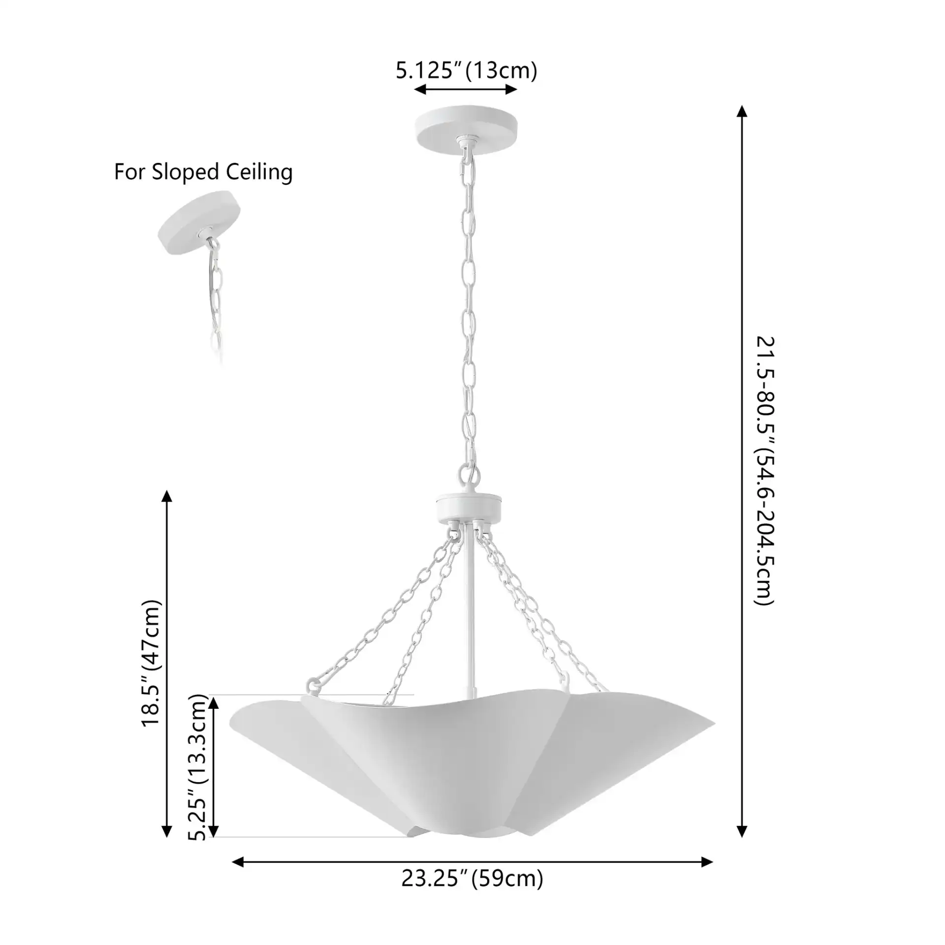 Omana Pendant Lamp in White / White, detail view