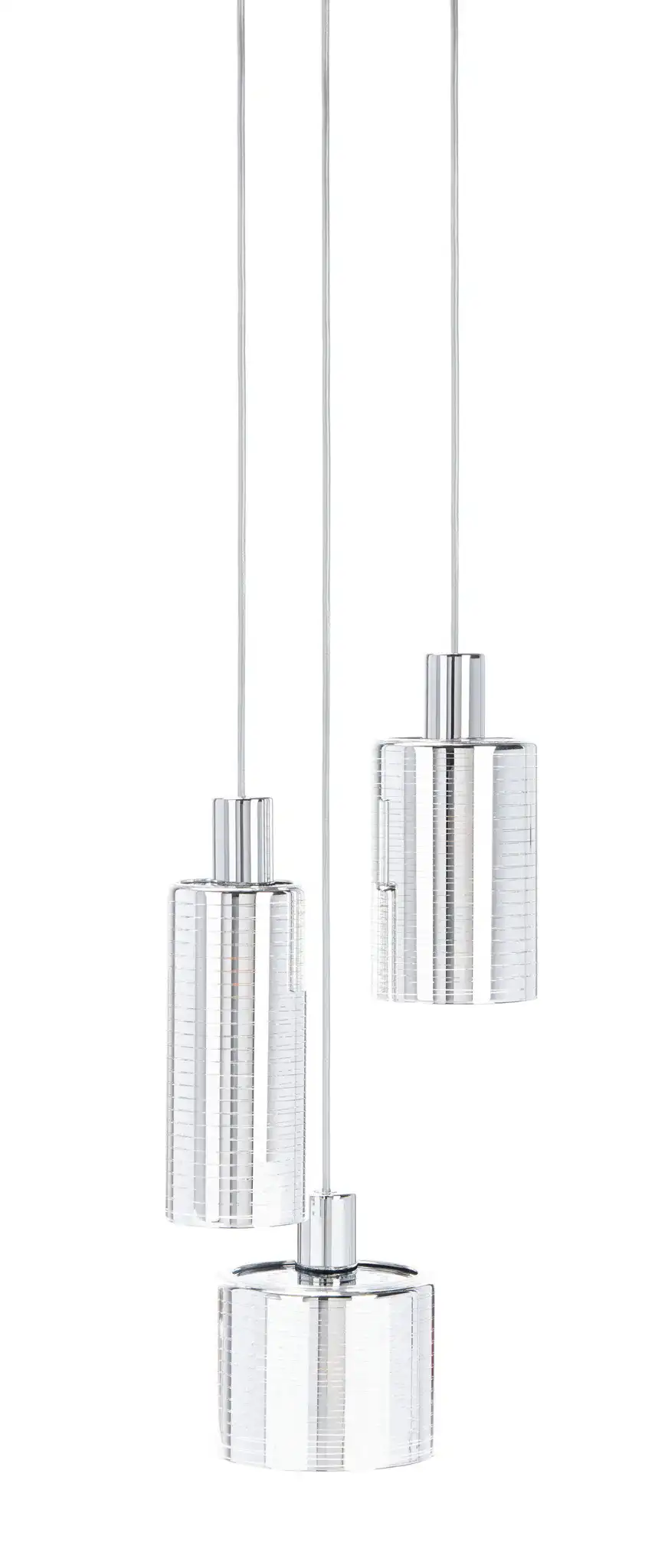 Ranlon Three-Light Pendant in Gray / Light Gray, detail view