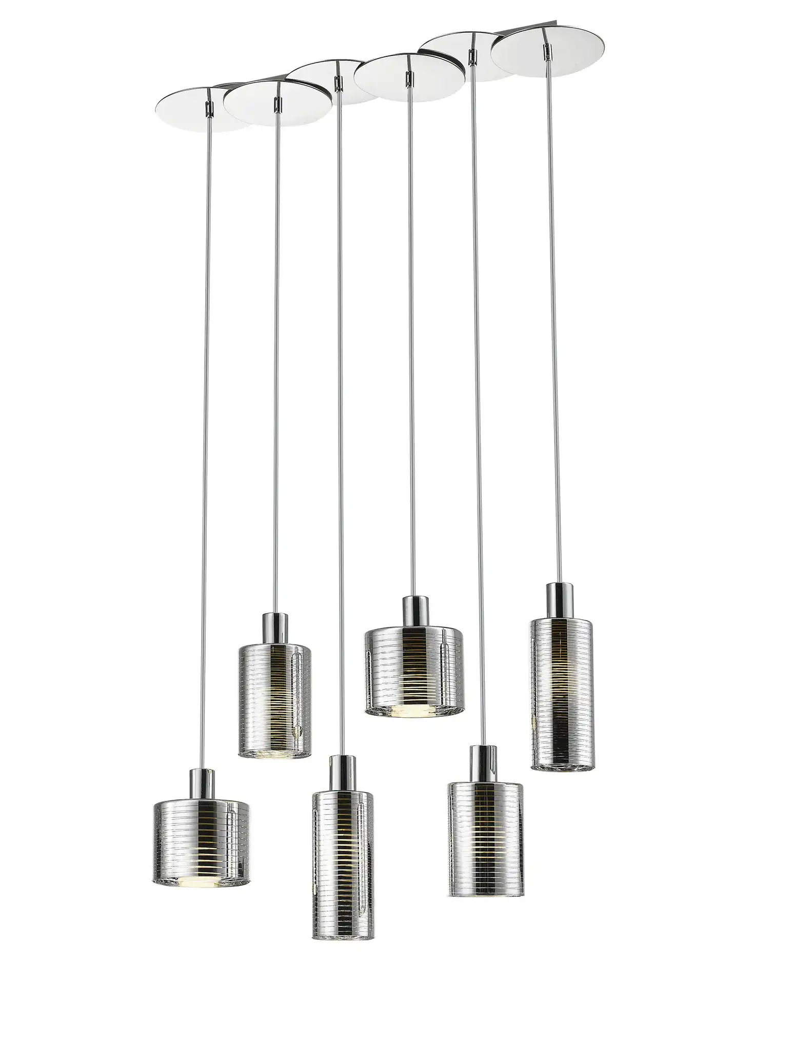 Mendi Six-Light Pendant in Gray