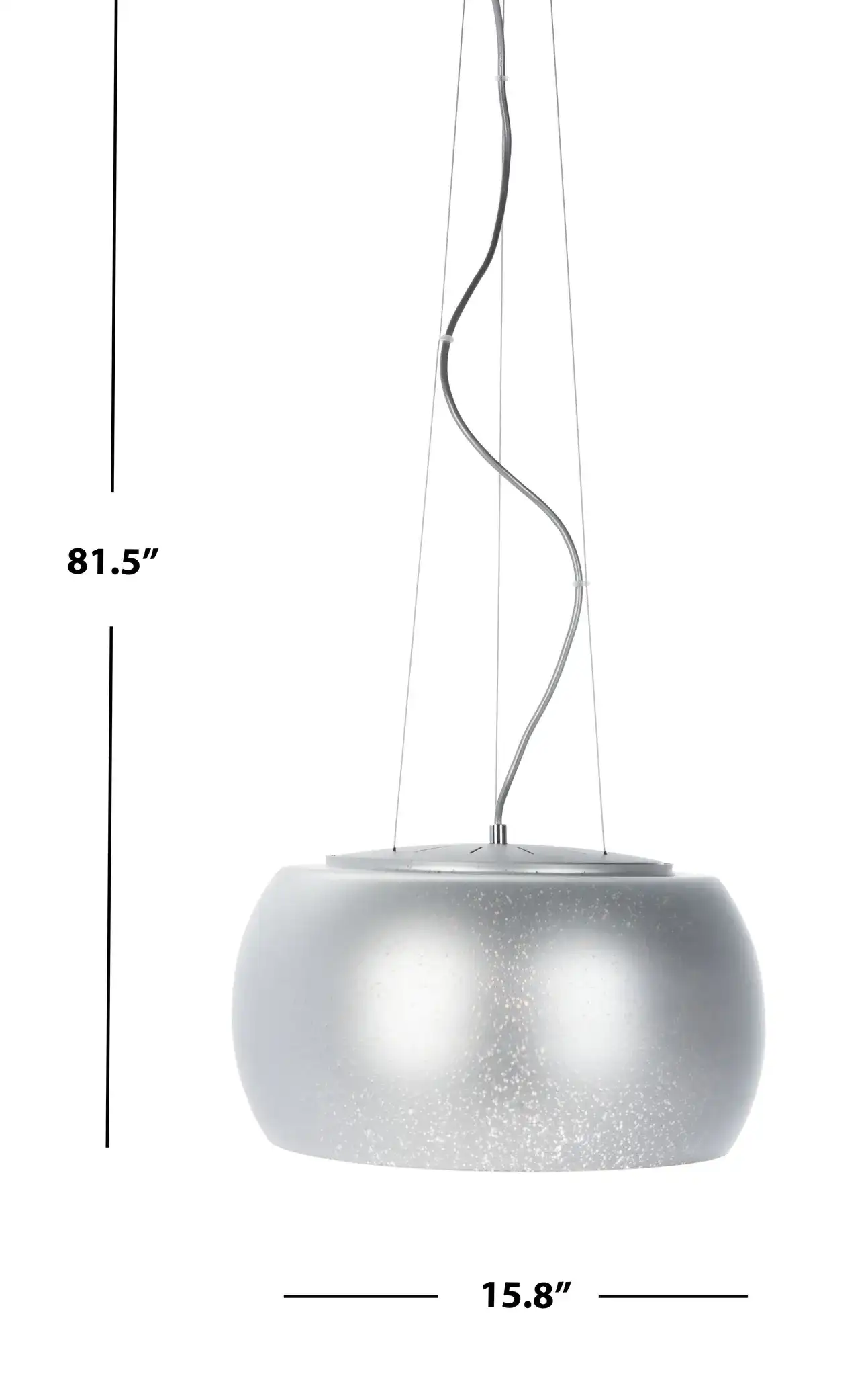 Bakari Five-Light Pendant in Chrome, detail view