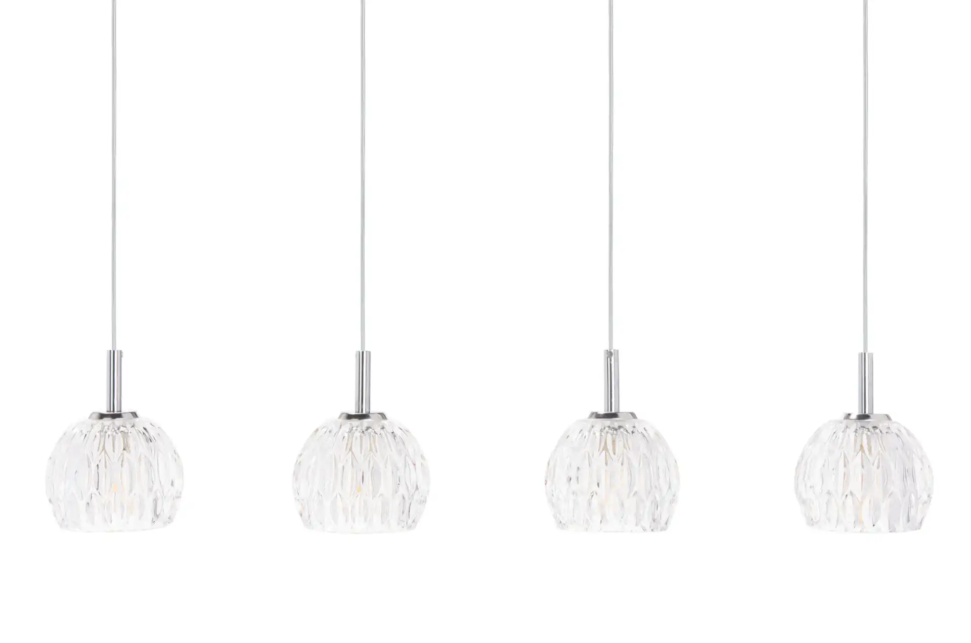 Lanson Four-Light Pendant in Antique White, detail view