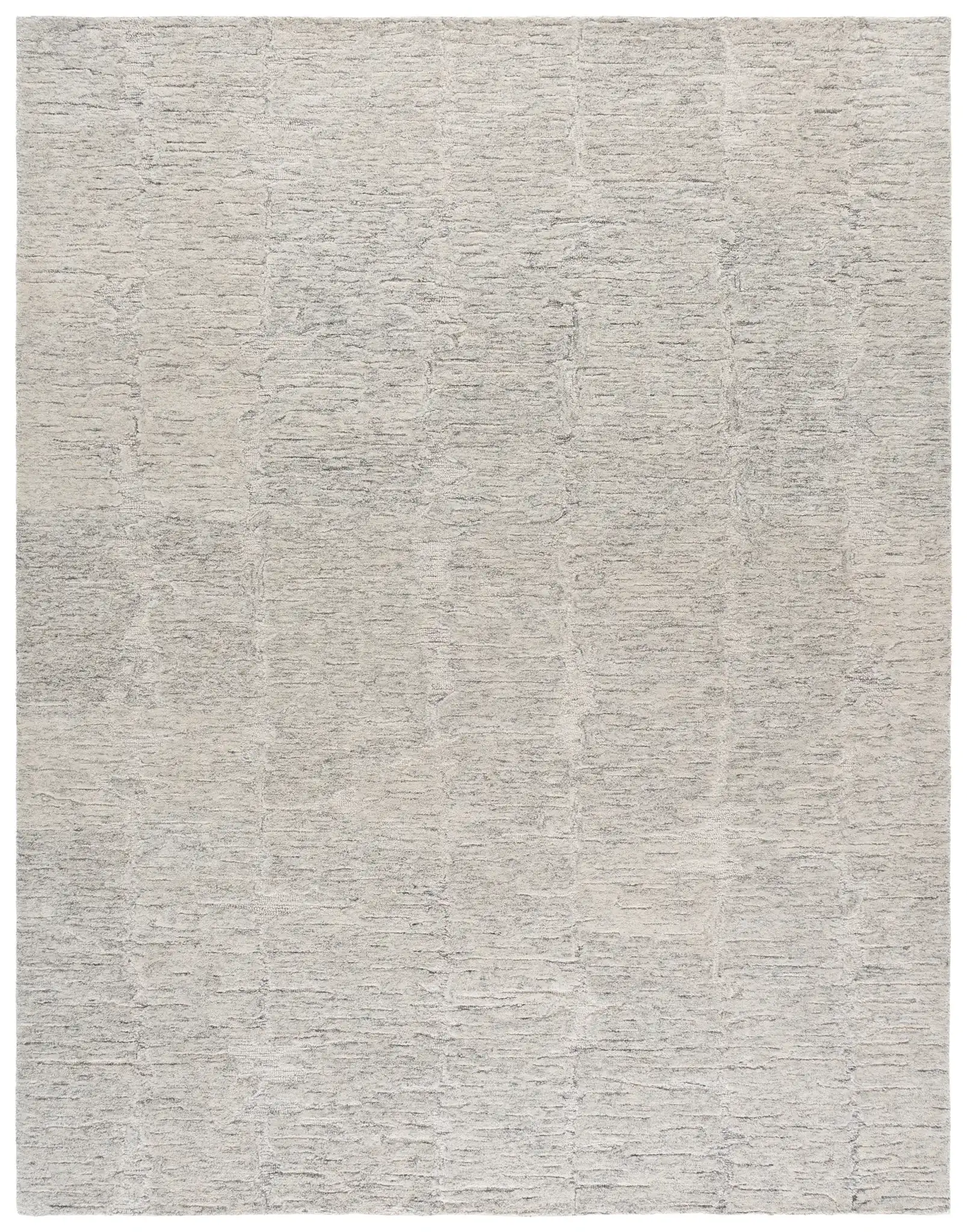 Pine Striated Linear Hand-Tufted Wool Rug in Gray