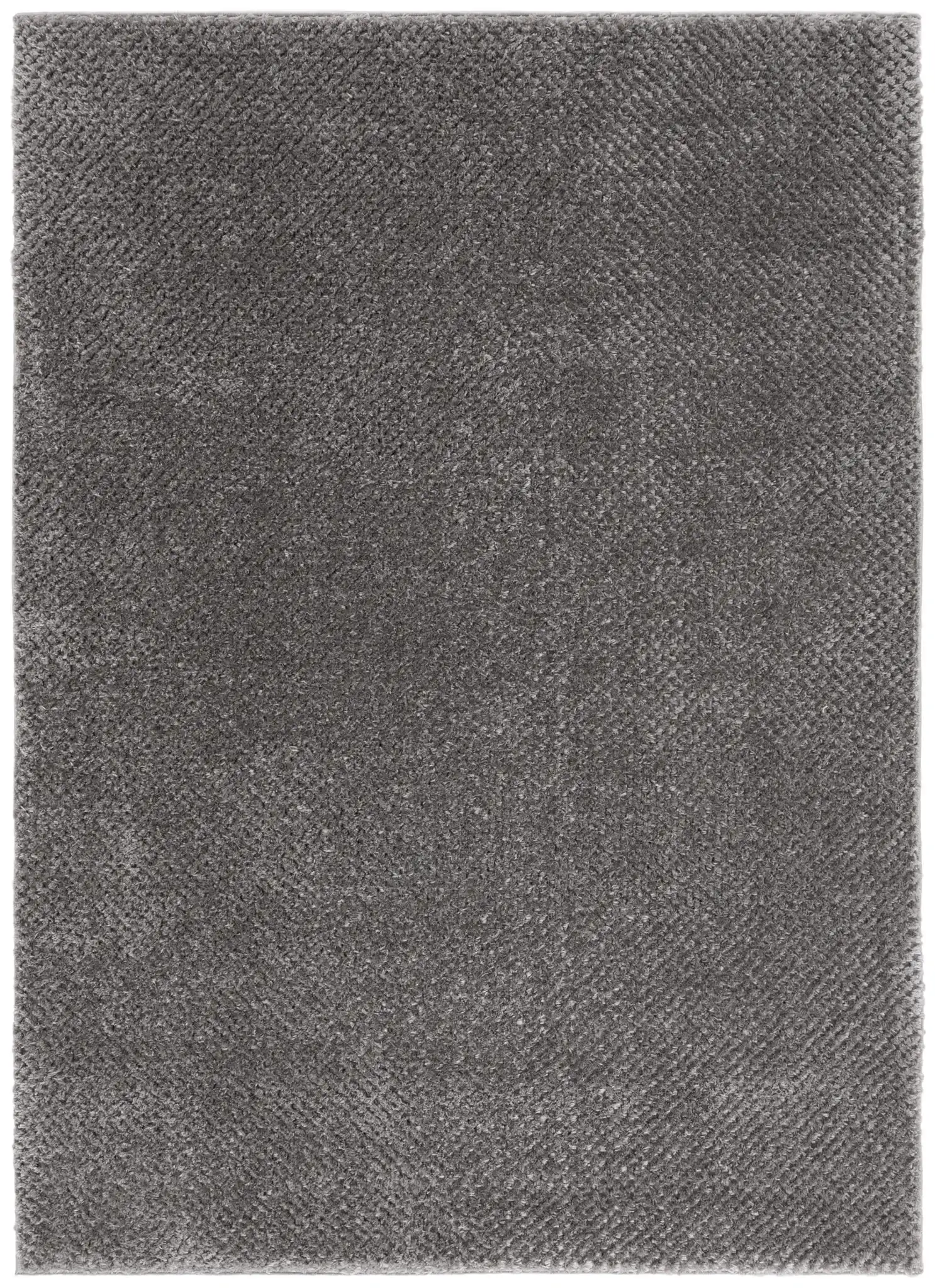 Penelope Textured Solid Shag Rug in Gray