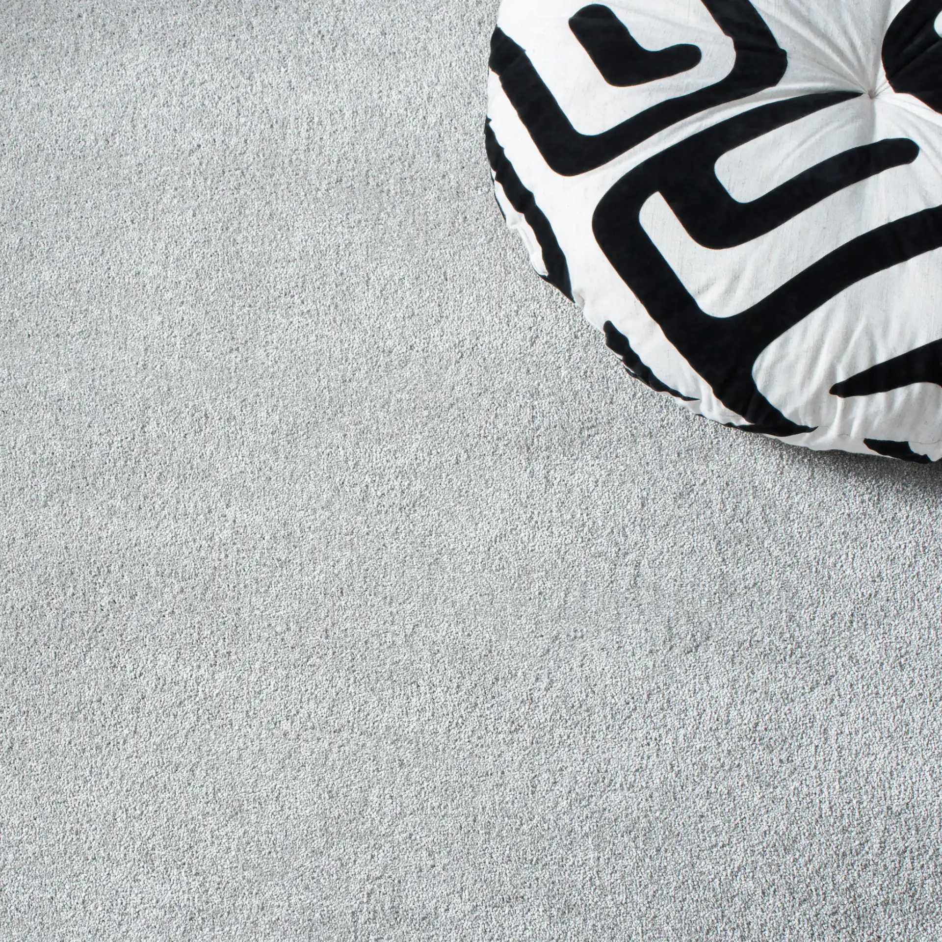 Pattern & Solid Pattern And Solid Textured Solid Rug in Light Gray in a styled room