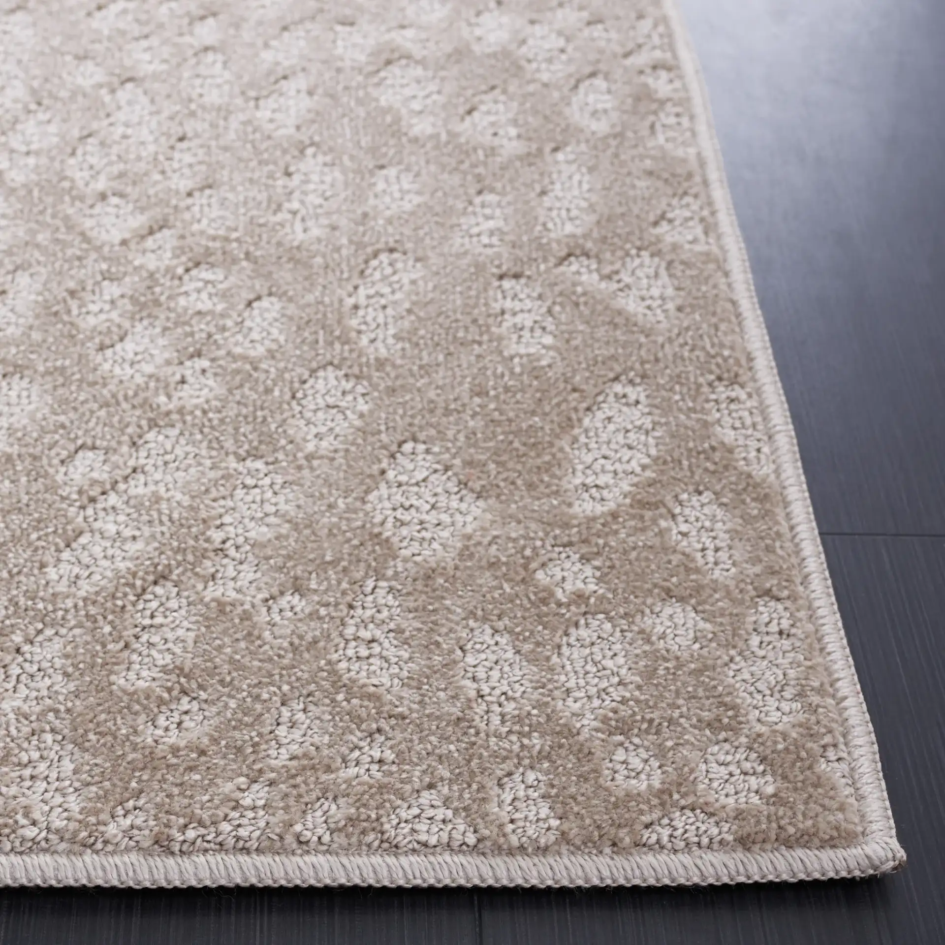 Pattern & Solid Pattern And Solid Spotted Rug in Beige