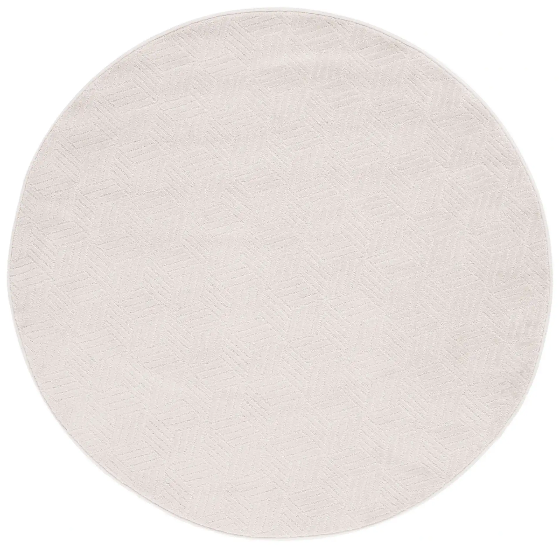 Pattern & Solid Pattern And Solid Geometric Block Rug in Ivory, detail view