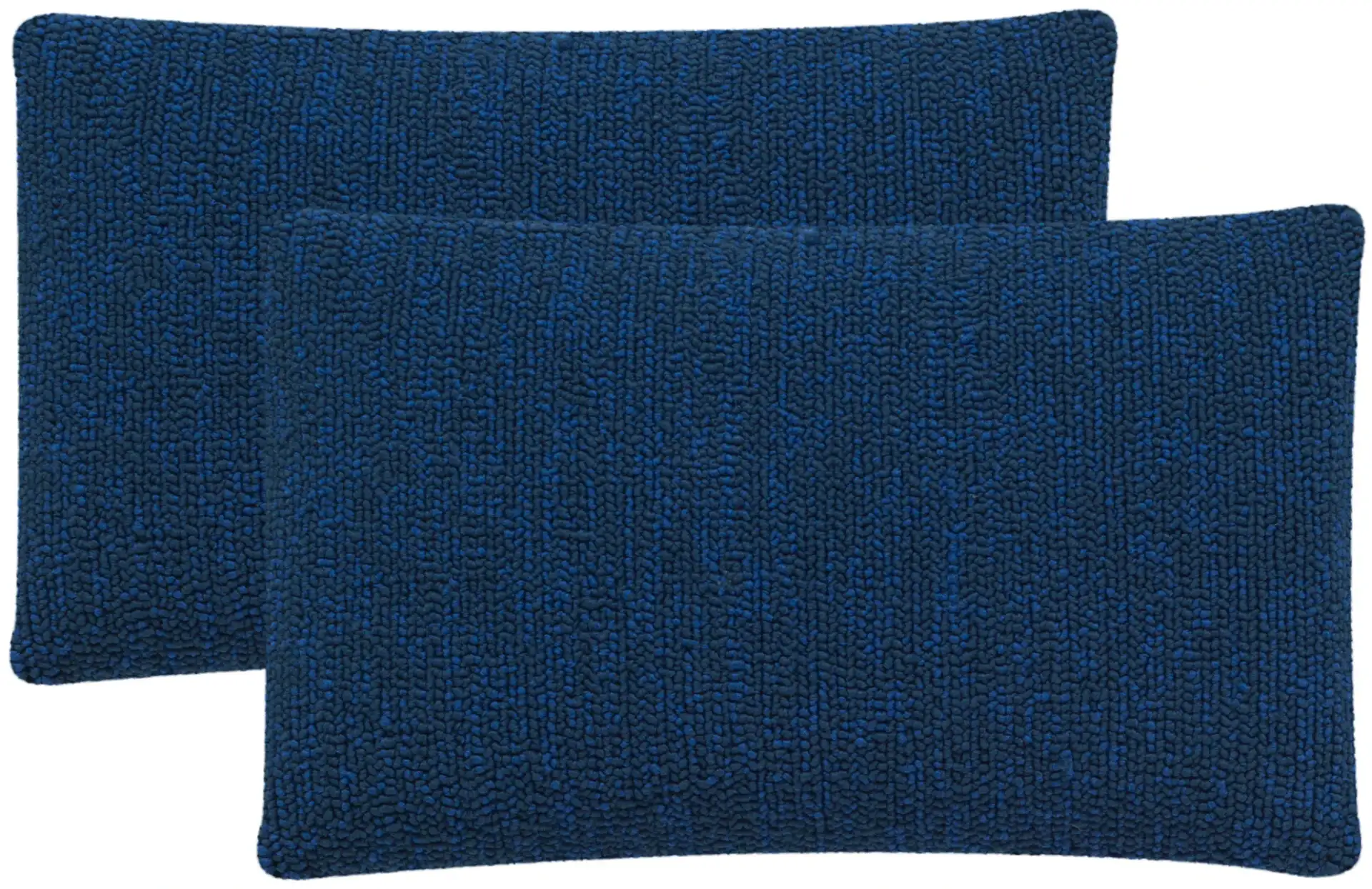Soleil Solid Pillow (Set of 2) in Dark Marine Blue, detail view