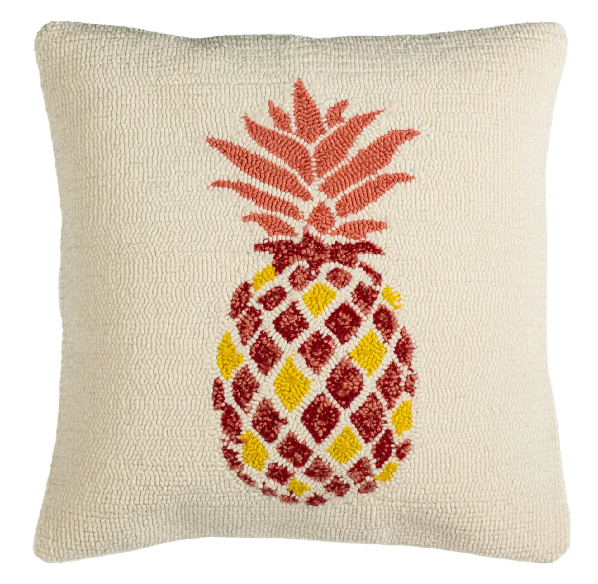 Pure Pineapple Pillow in Gold / White