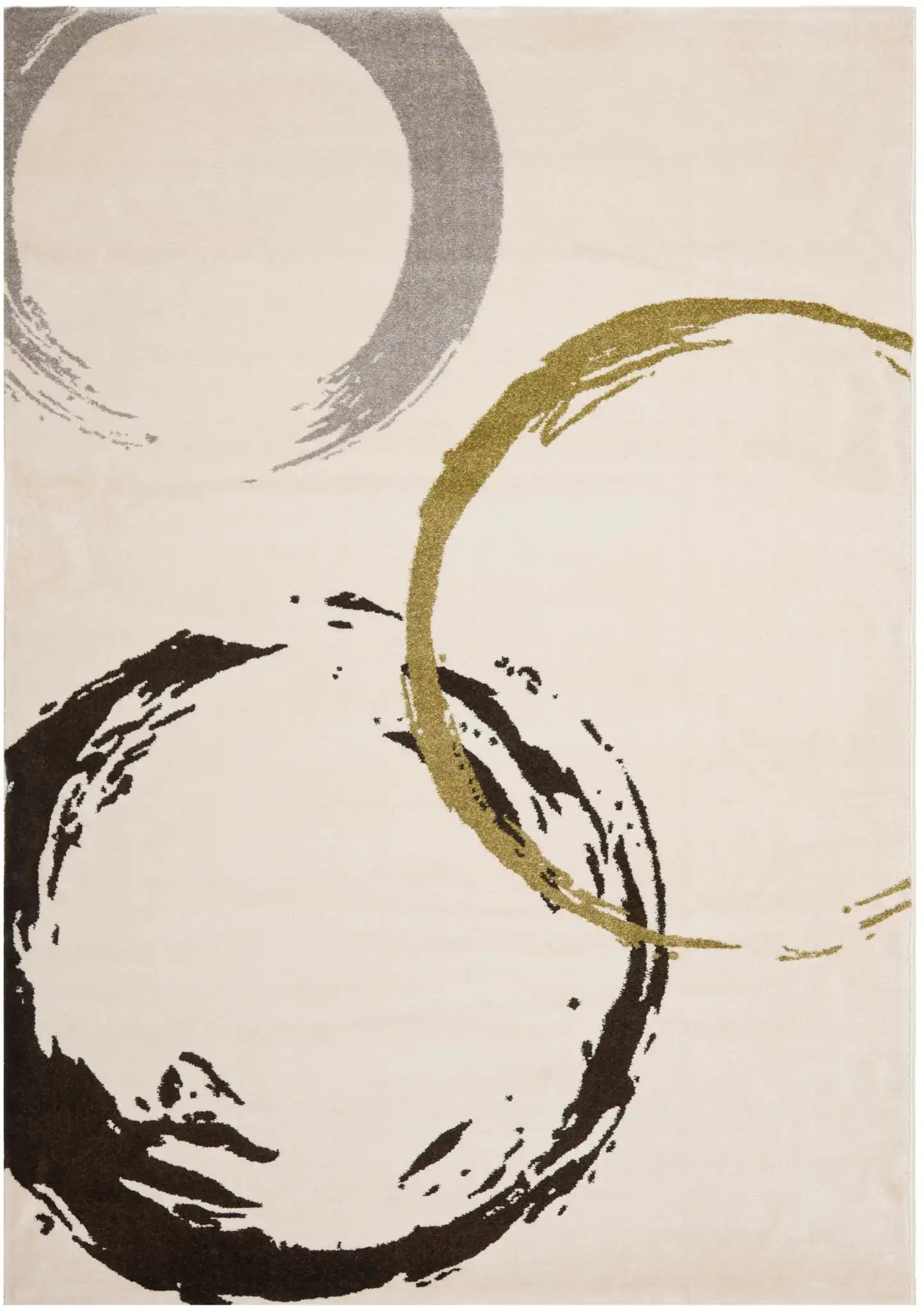 Porcello Paulo Rug in Ivory / Green, detail view