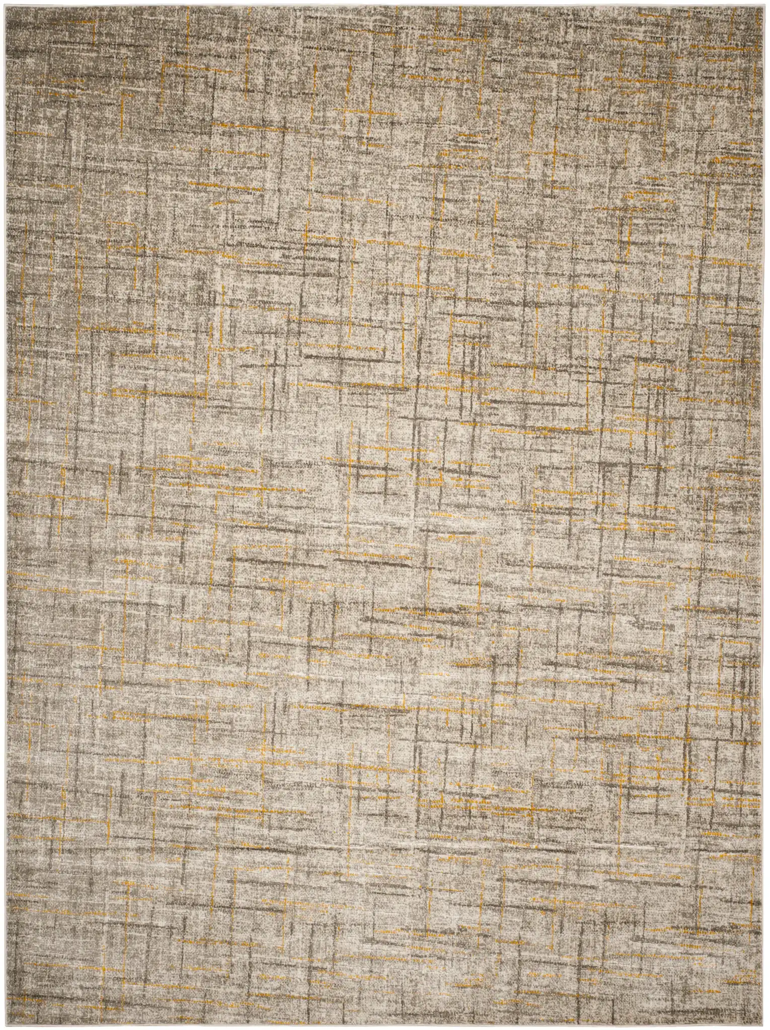 Porcello Abstract Crosshatch Rug in Gray / Dark Gray