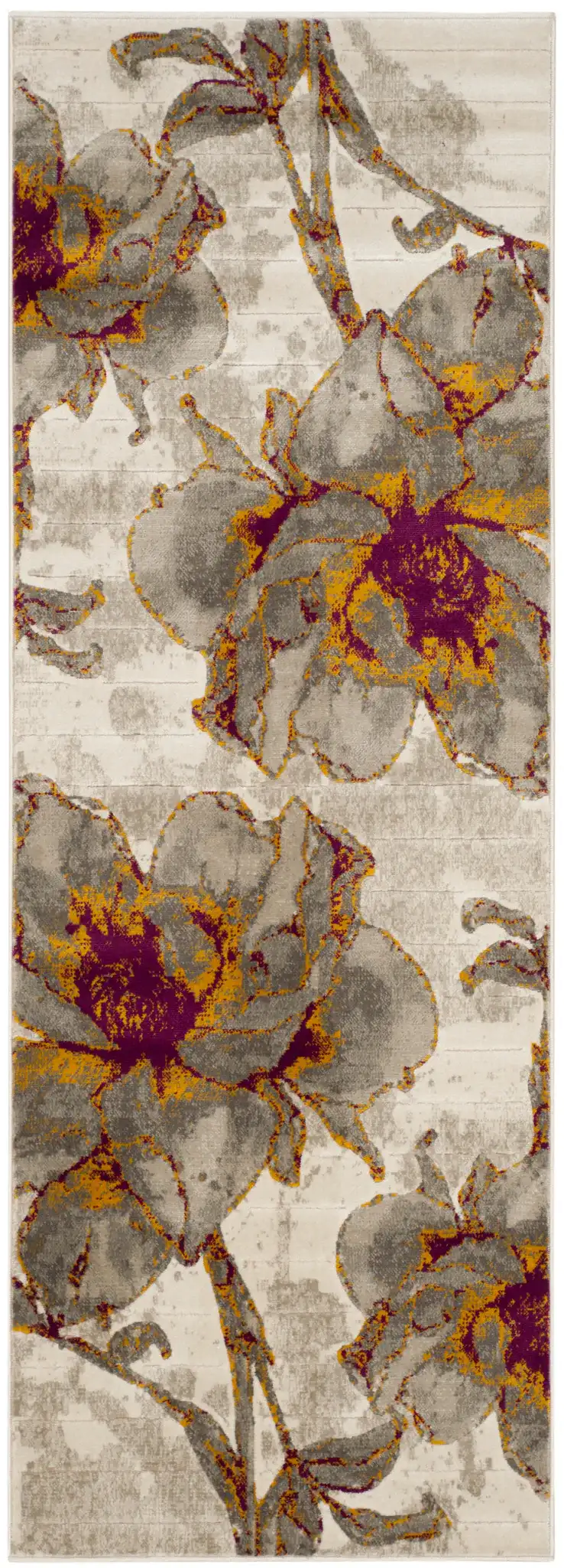 Porcello Oversized Bloom Rug in Ivory / Gray, detail view