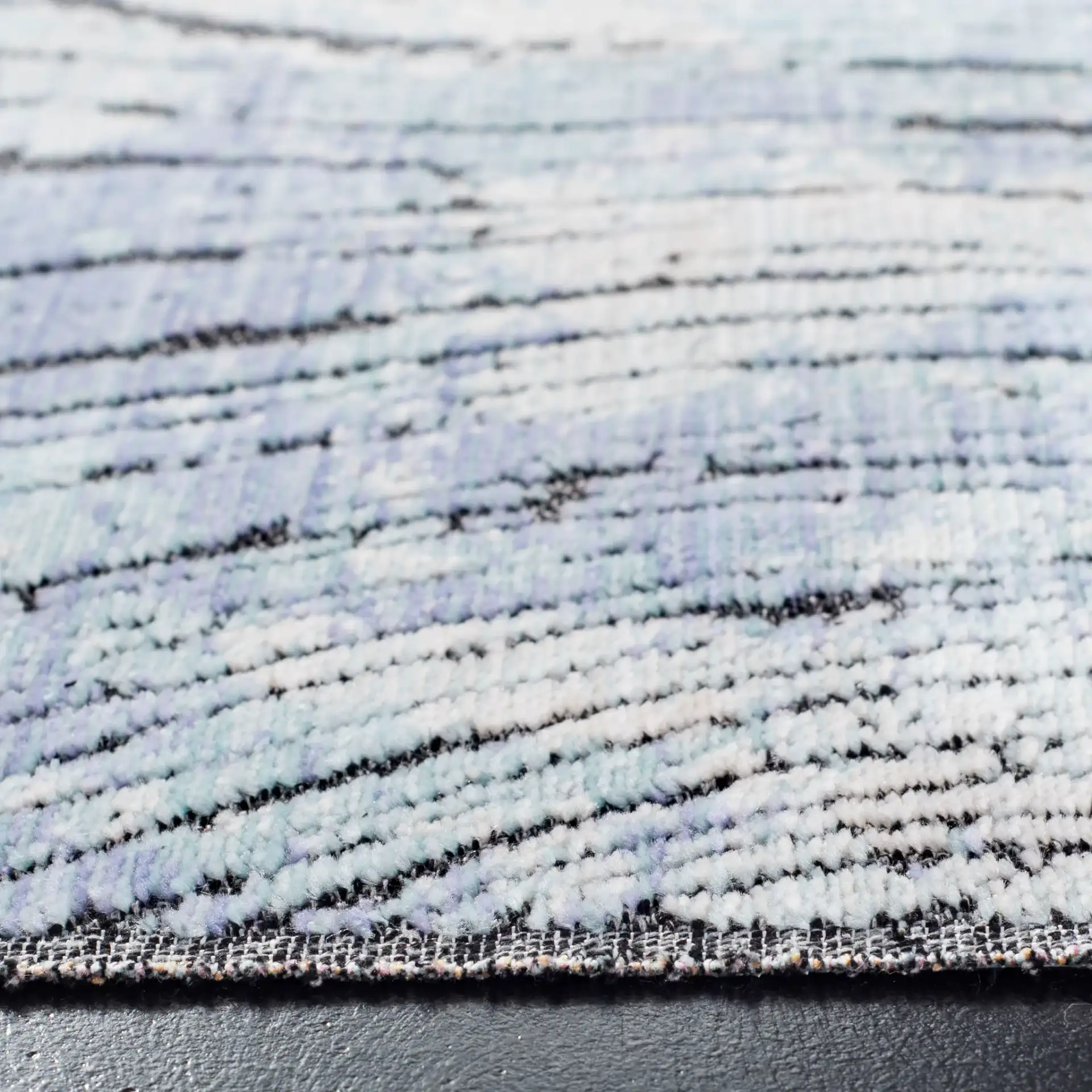 Provance Ripple Rug in Cream / Aqua in a styled room